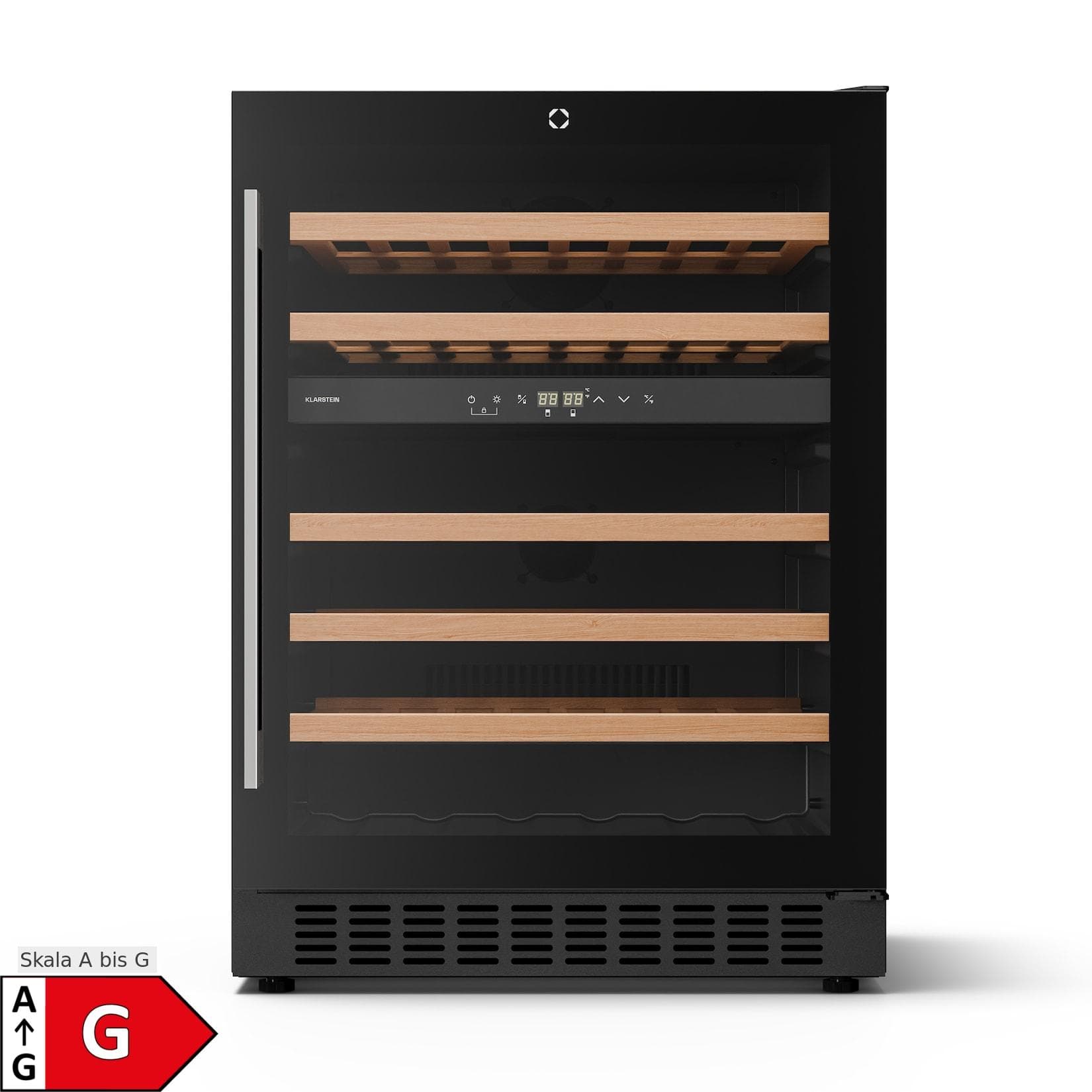 Klarstein Illuminosa Unterbau-Weinkühlschrank Dualzone 129 Liter 46 Flaschen