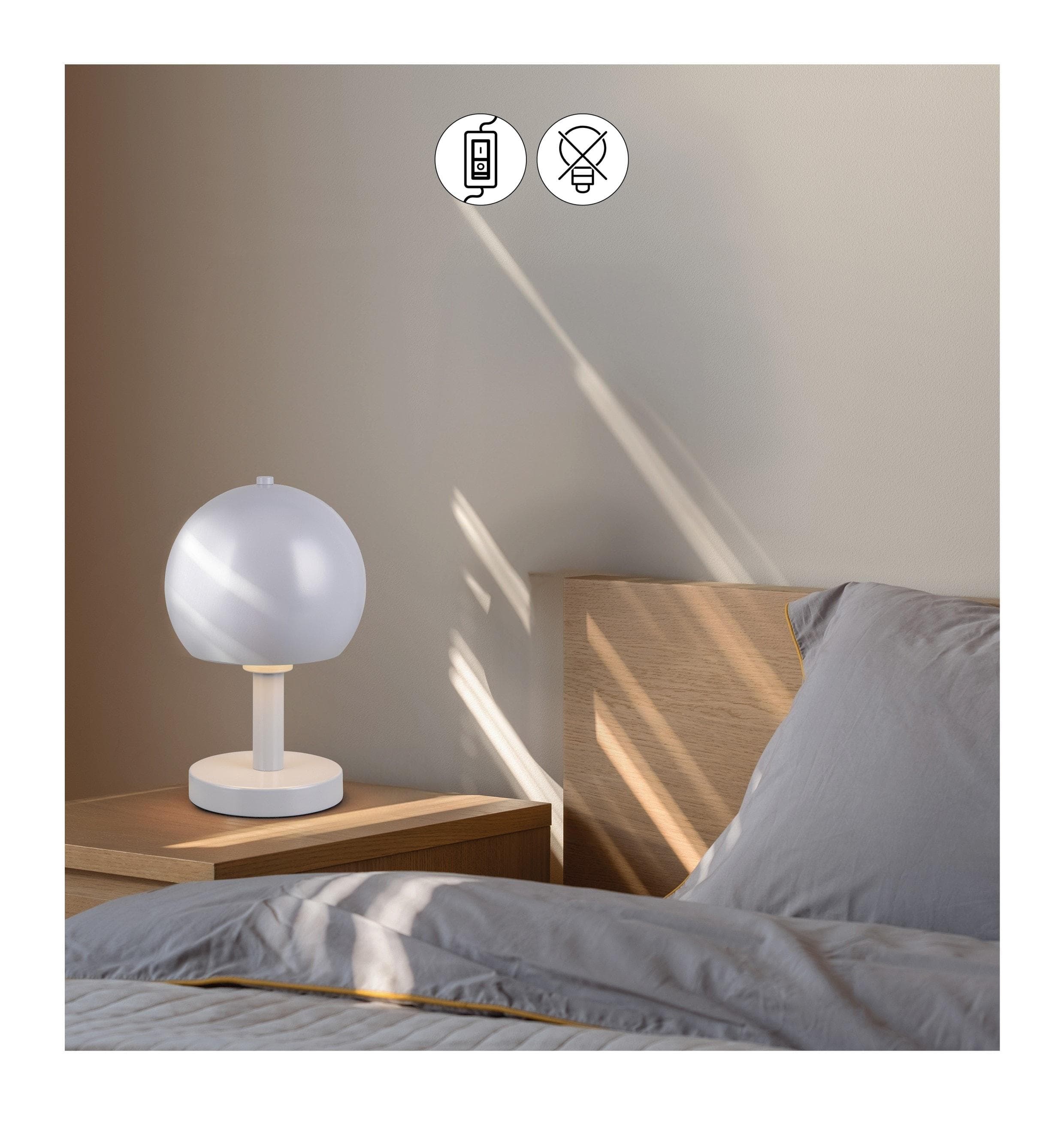 MY HOME Schreibtischlampe Christelle Grau Metall