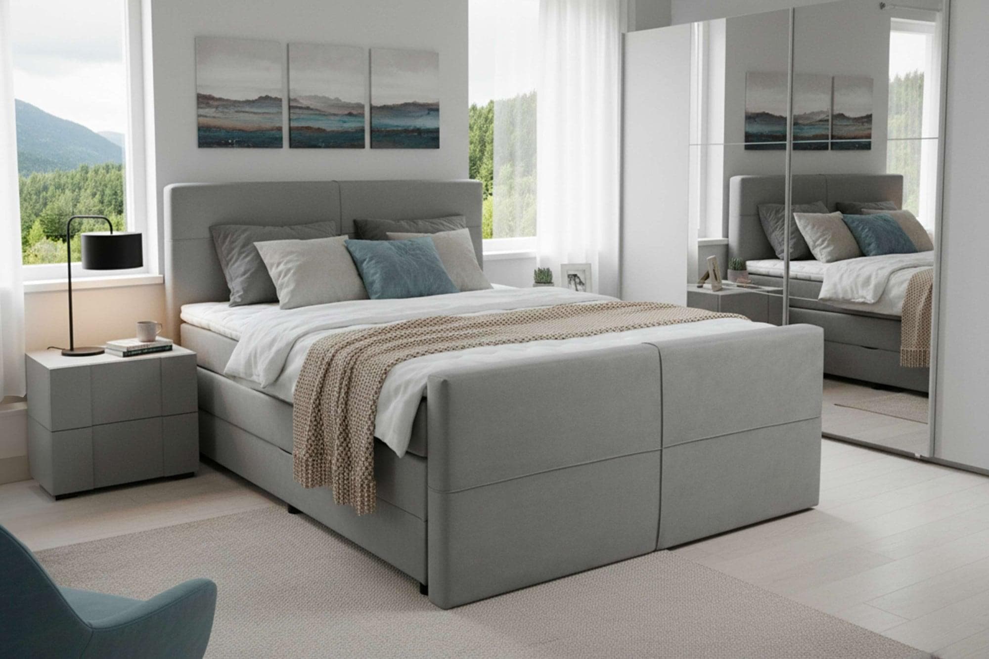 Boxspringbett Lucas Home Affaire 5-Zonen-Taschen-Federkernmatratze