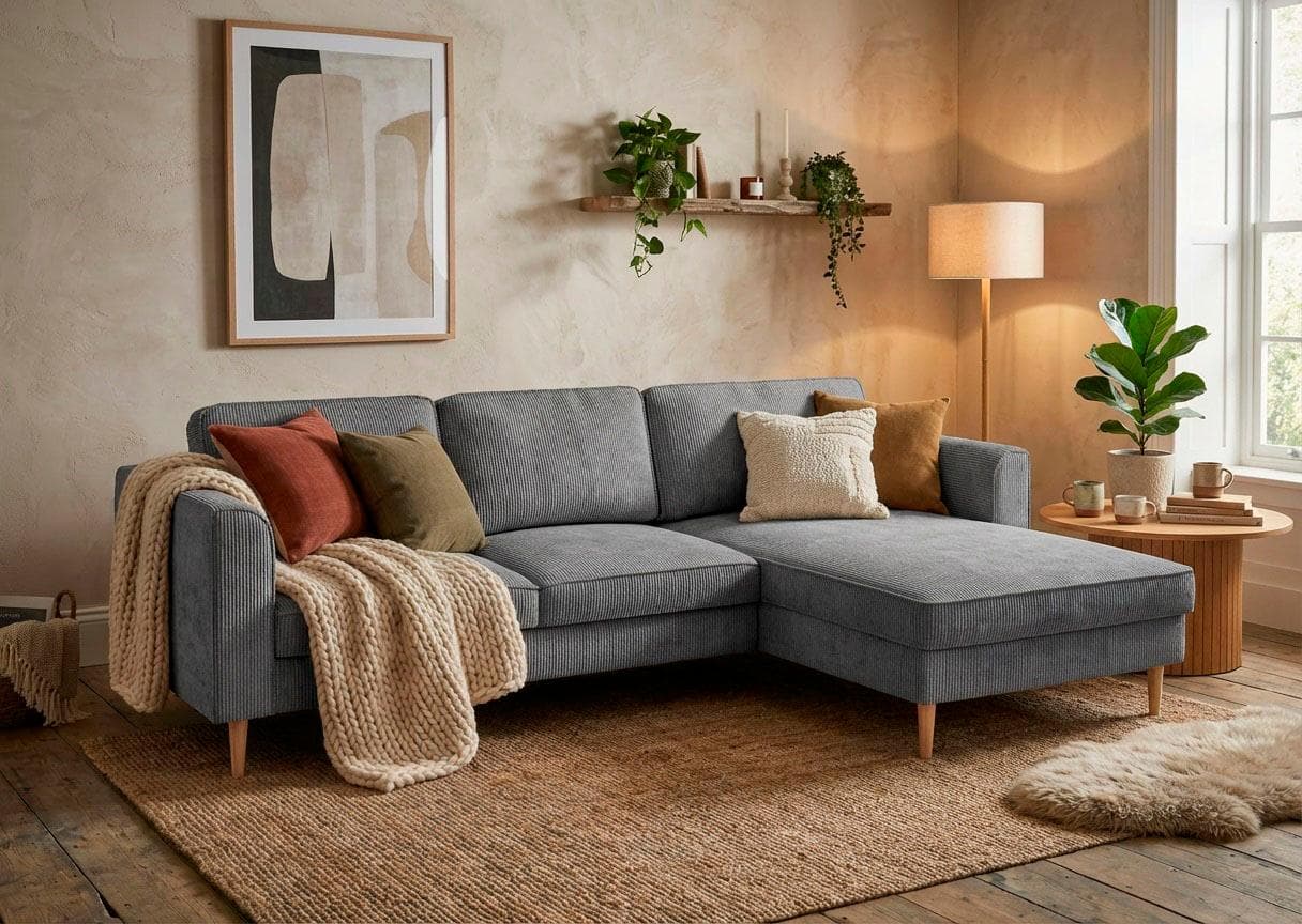 Ecksofa Home Affaire Booster L-Form 232 cm Schlaffunktion Bettkasten Grau