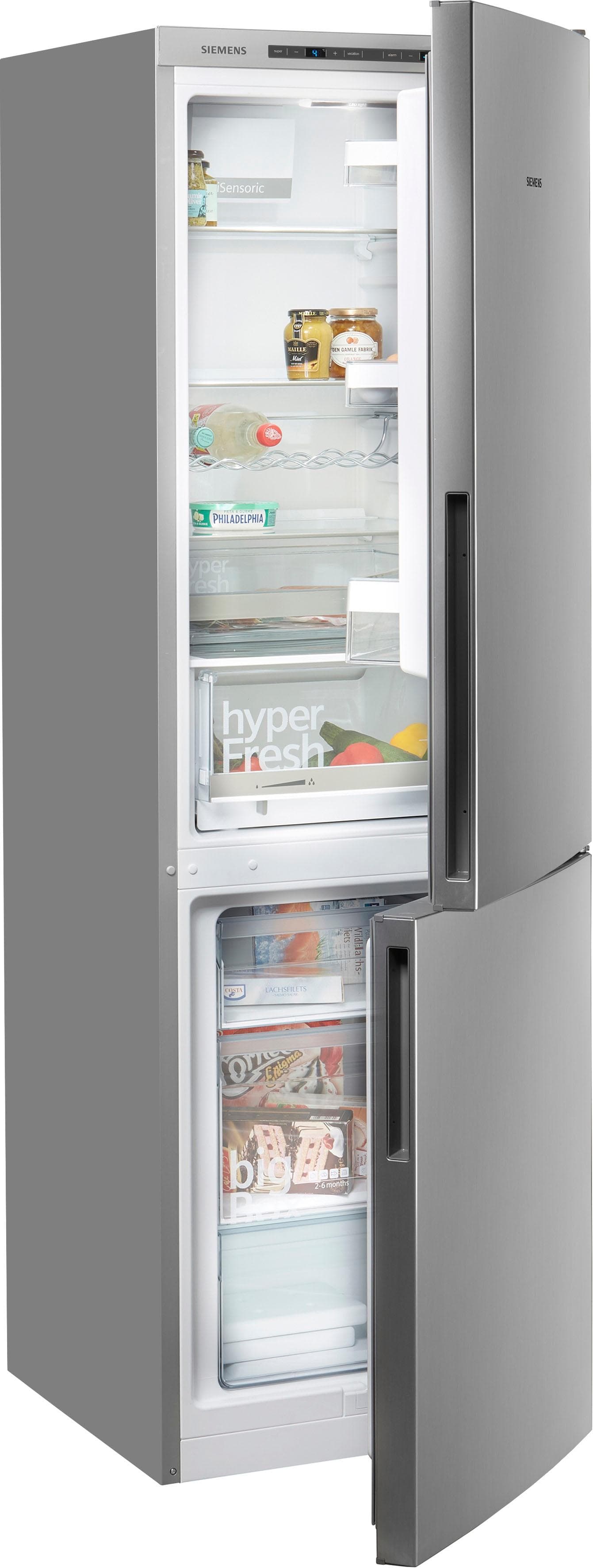 SIEMENS Kühl-/Gefrierkombination KG36EALCA LowFrost hyperFresh LED-Licht Flaschenregal