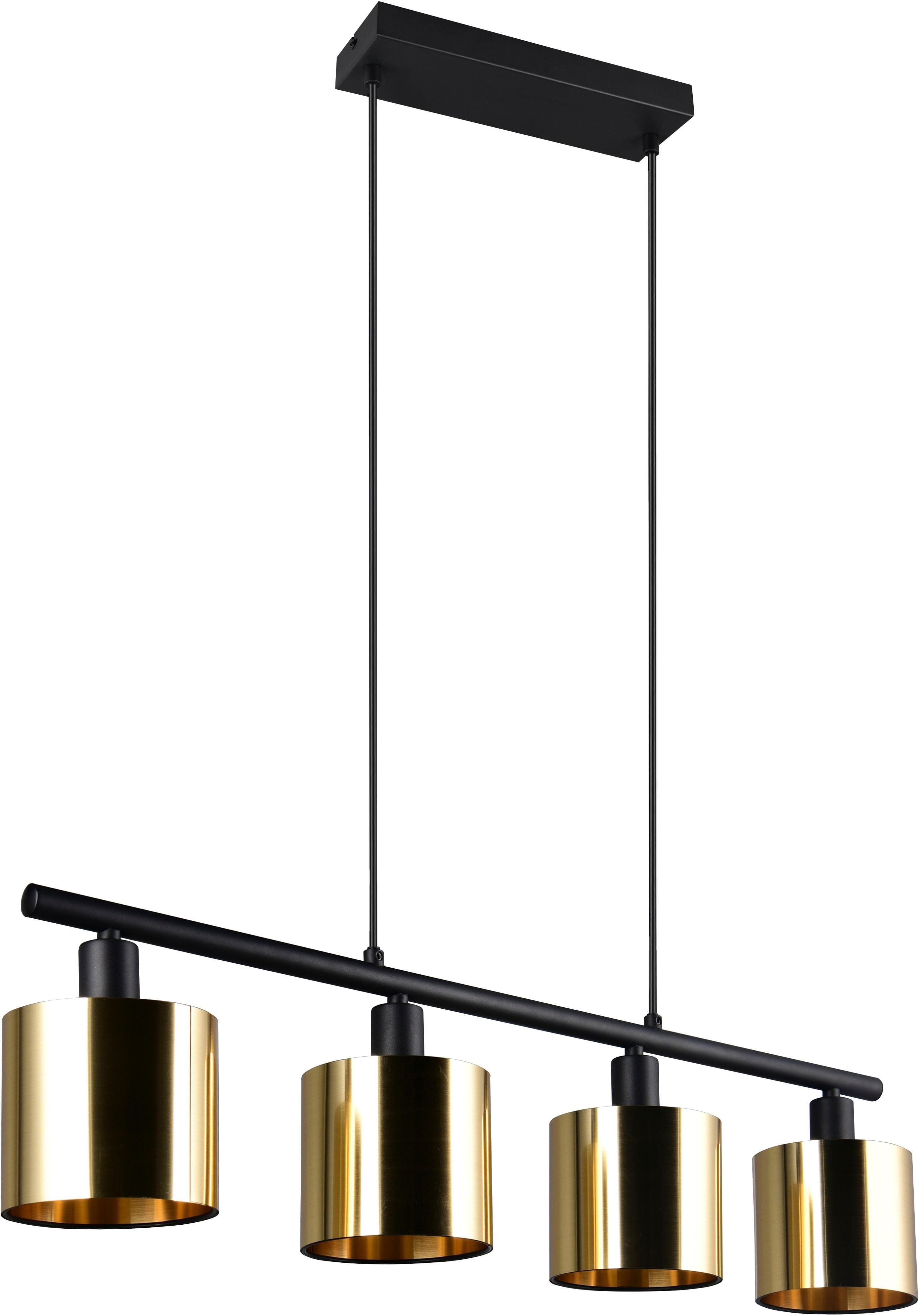 REALITY LEUCHTEN Pendelleuchte JASON 4-flammig gold 150cm