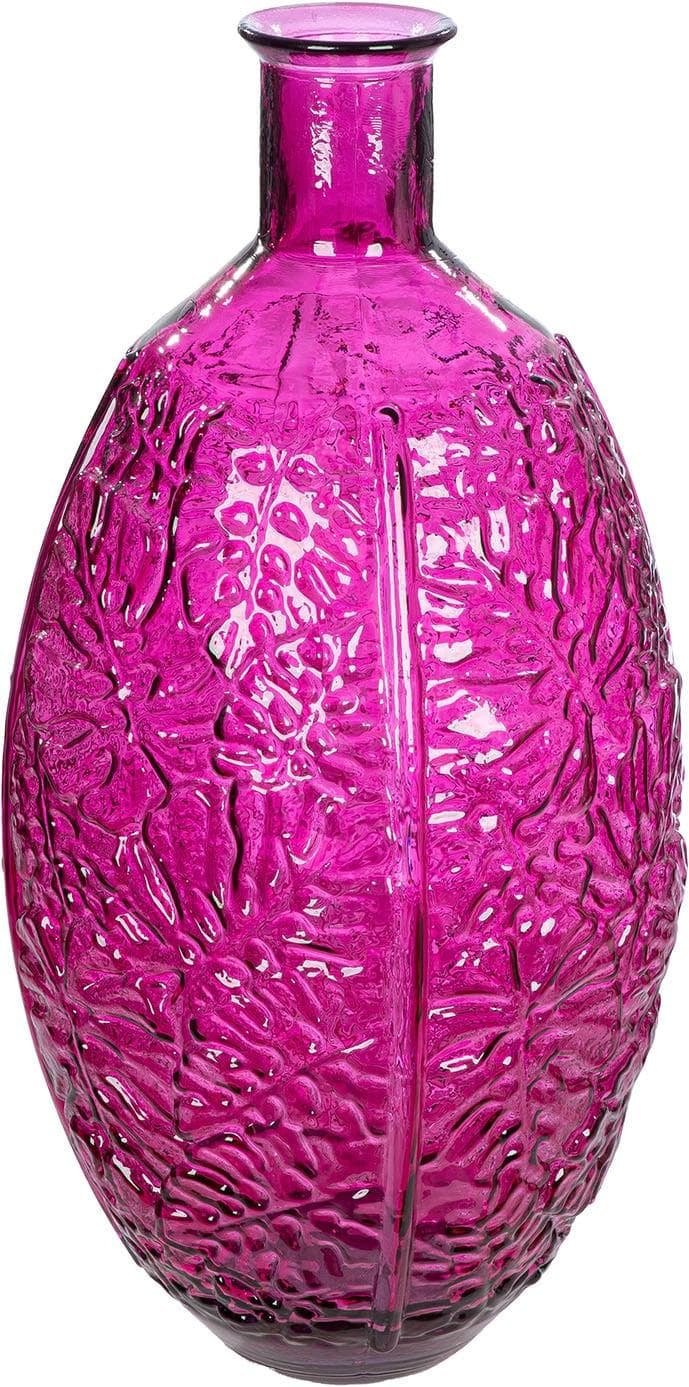 GILDE Bodenvase Dschungel magenta Glas