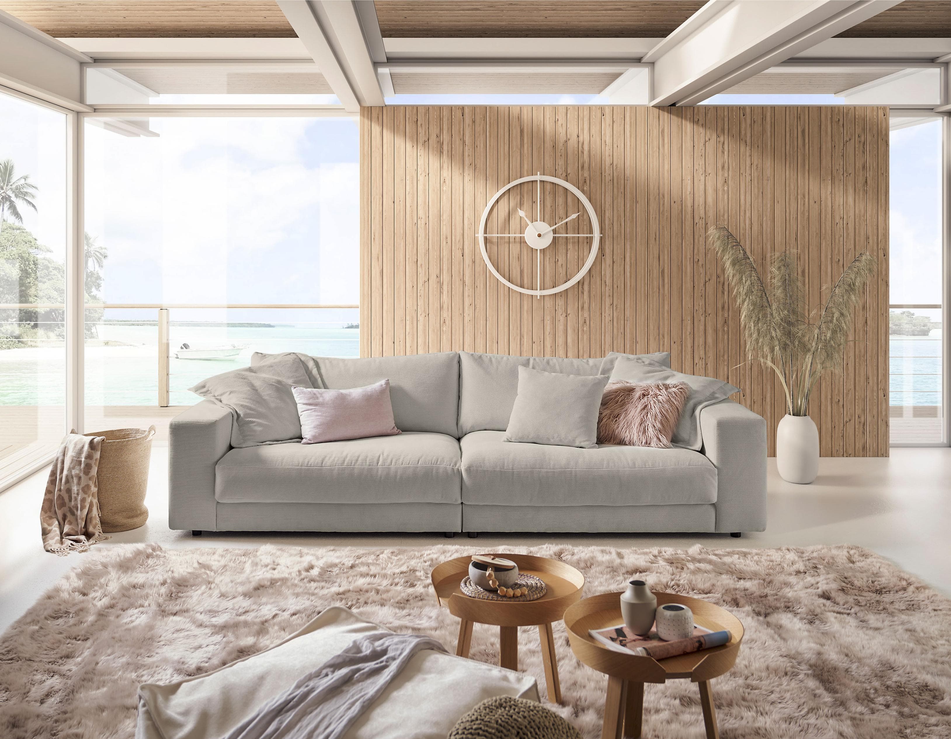 HOME AFFAIRE Enisa Big-Sofa Silber Cord
