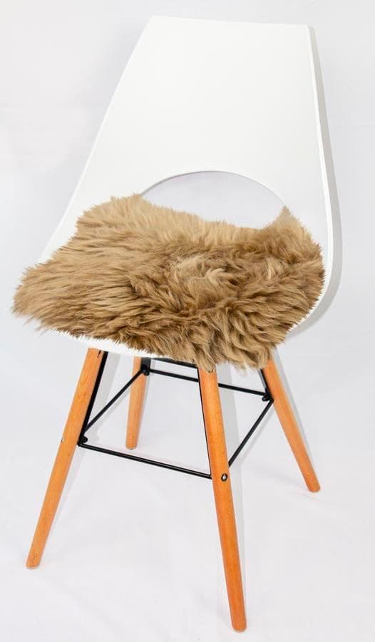 Heitmann Felle Stuhlkissen Lammfell Eckig Camelfarben 44x44 cm