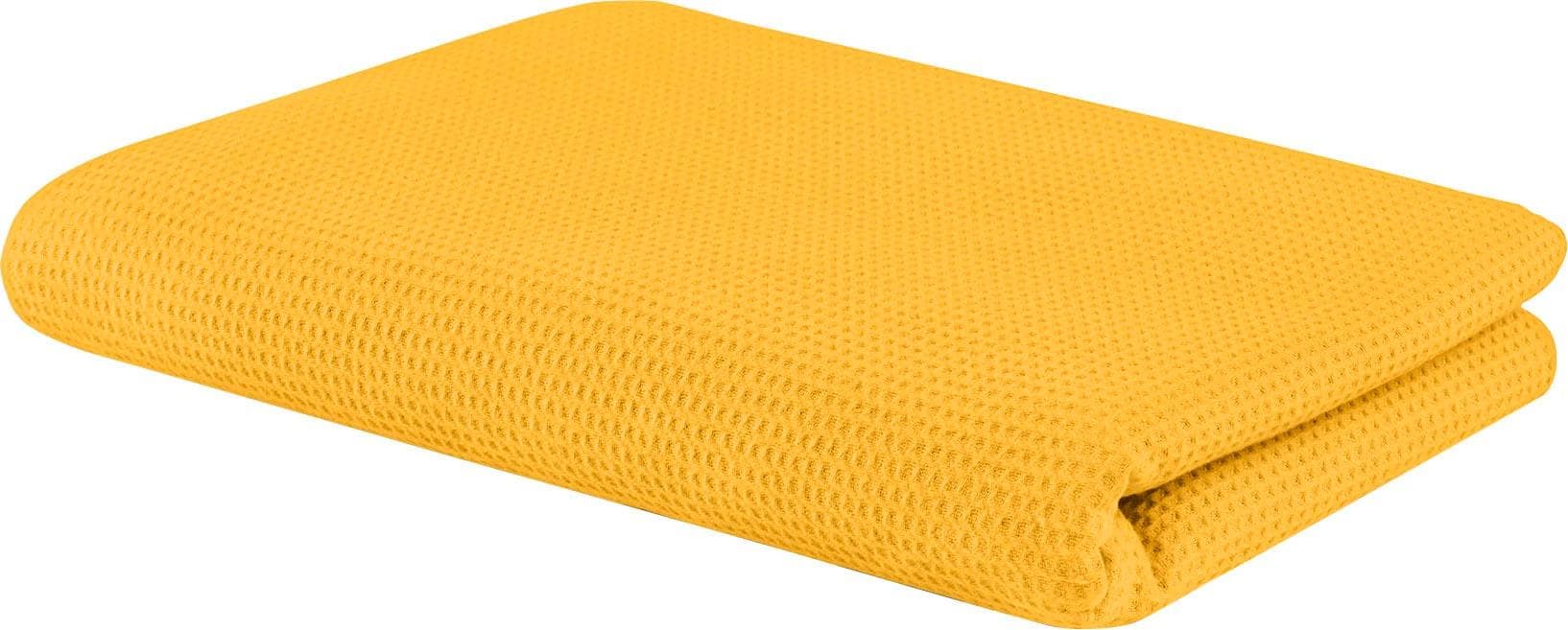 SETEX Waffeldecke Safran 100% Baumwolle 150x200cm