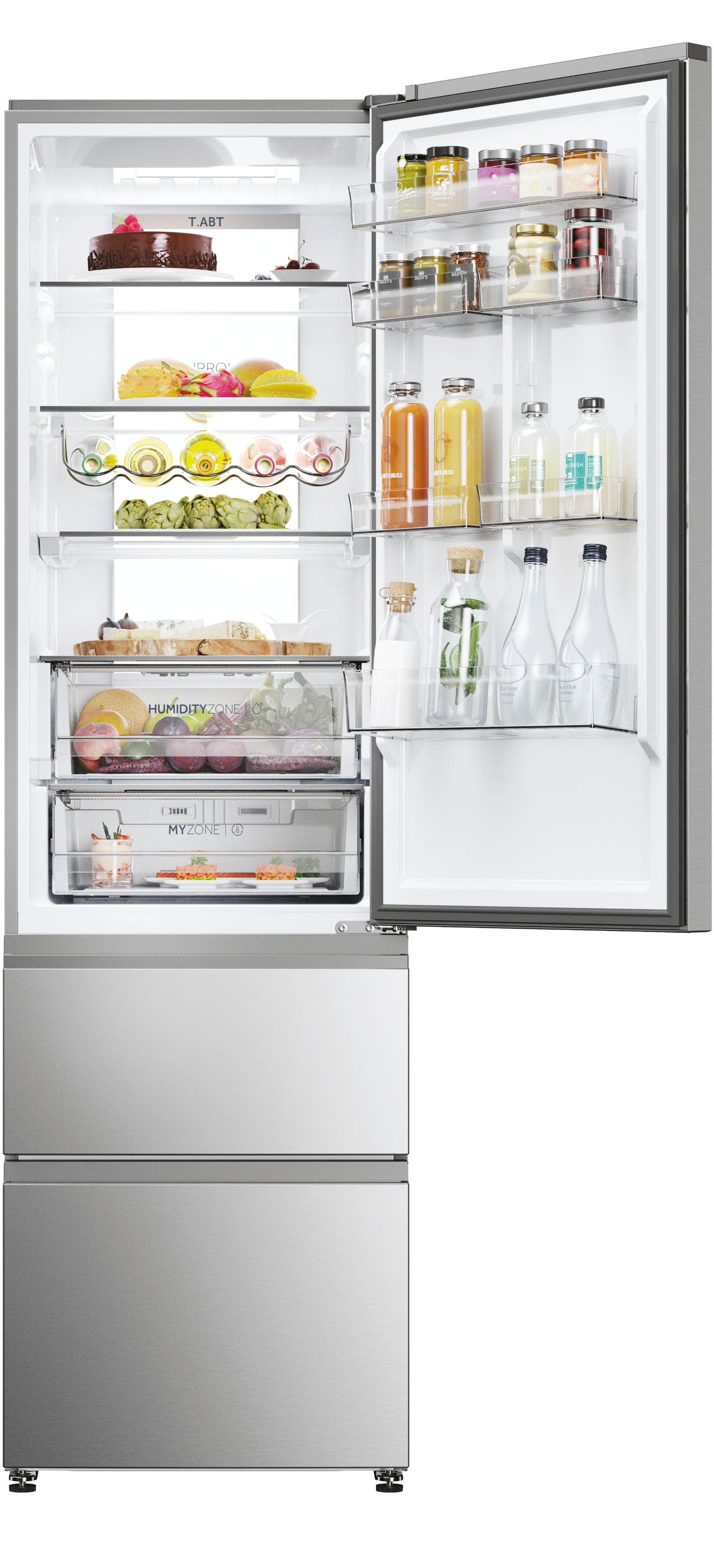 HAIER Kühl-/Gefrierkombination HTW7620ANMG Silber