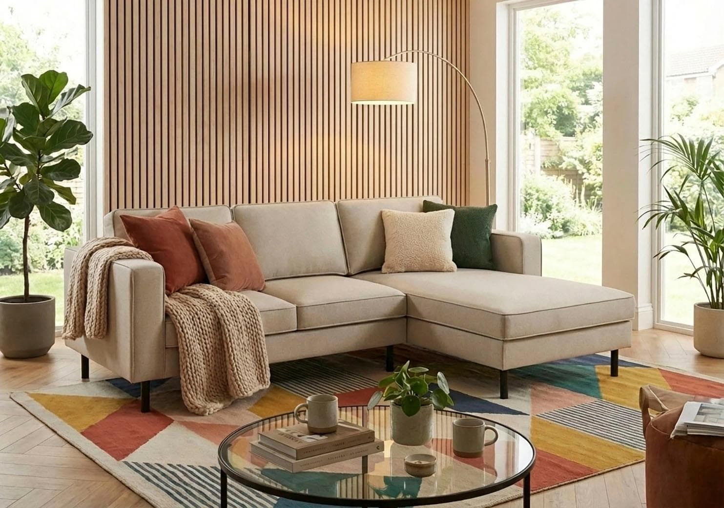 Trendmanufaktur Ecksofa Watkins mit Schlaffunktion & Bettkasten Grau