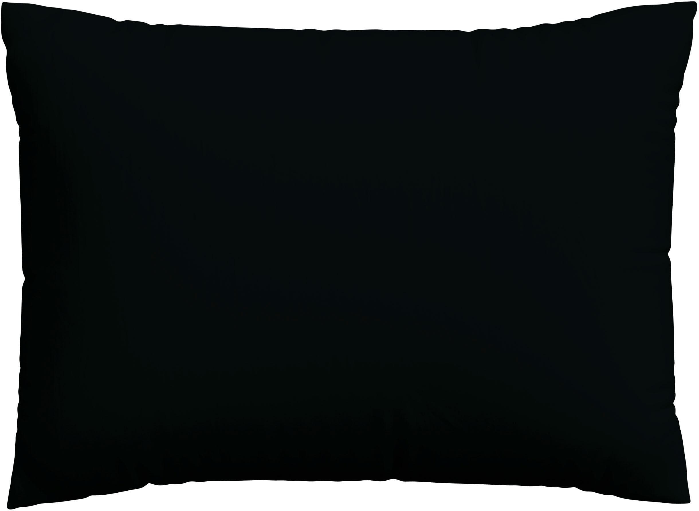 Schlafgut Kissenbezug Woven Satin Schwarz 70x90 cm