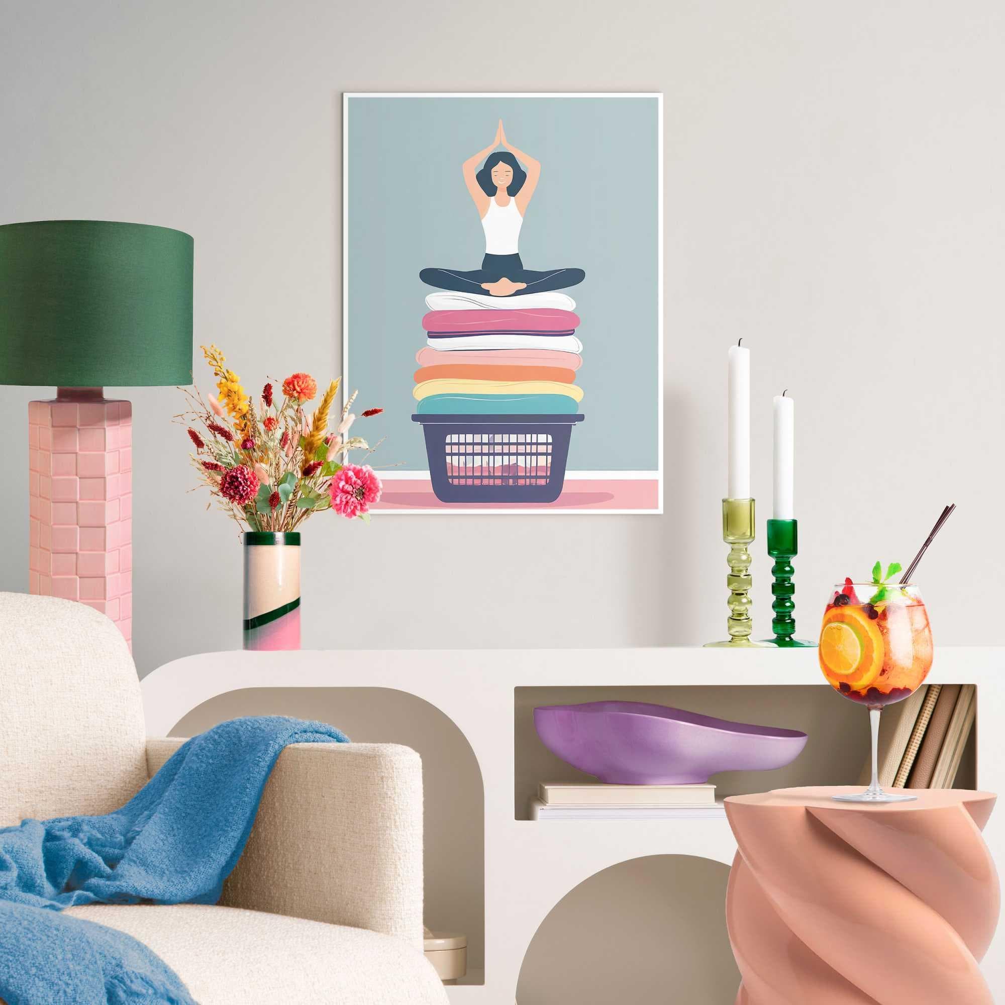 REINDERS Bild mit Rahmen Zen Wash bunt
