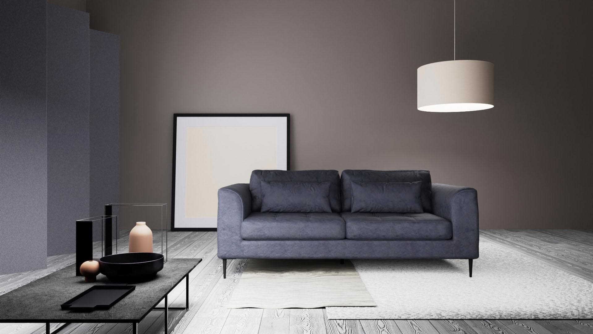 2-Sitzer Trendmanufaktur Luzi Blau Modernes Sofa