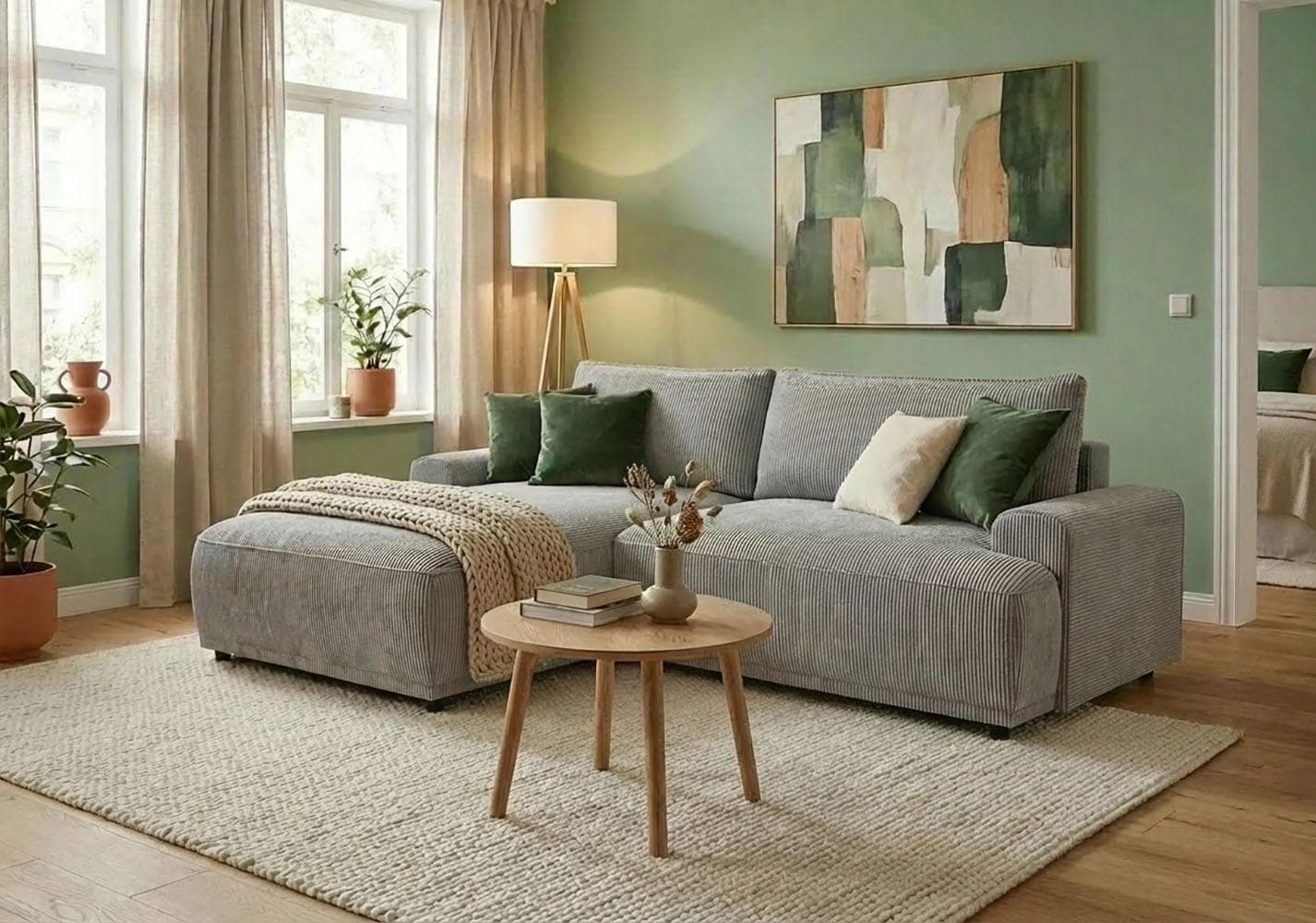 Trendmanufaktur Ecksofa Fordon L-Form mit Bettkasten und Schlaffunktion
