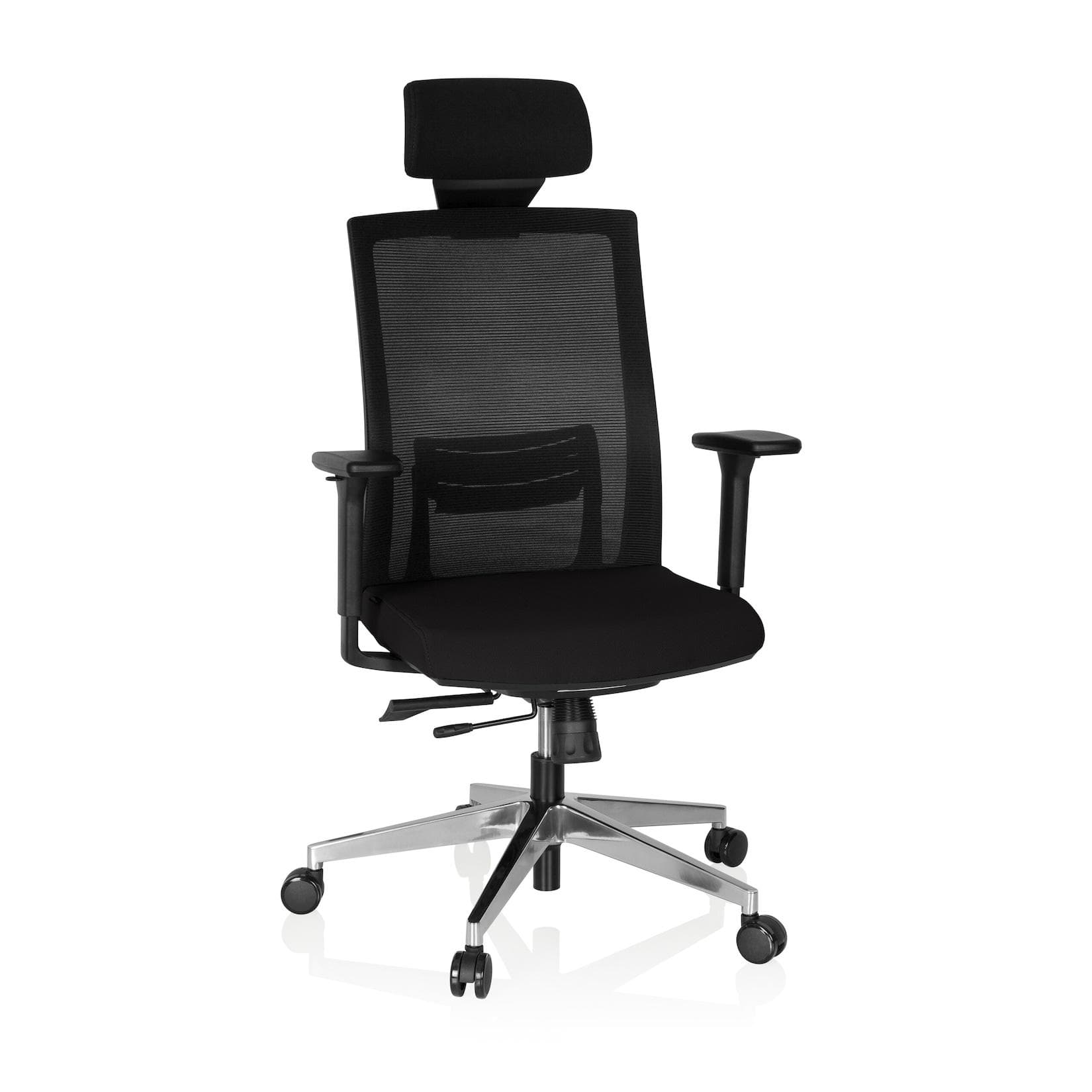 hjh OFFICE Chefsessel CAPTIVA Stoff Netzstoff höhenverstellbar mit Armlehnen