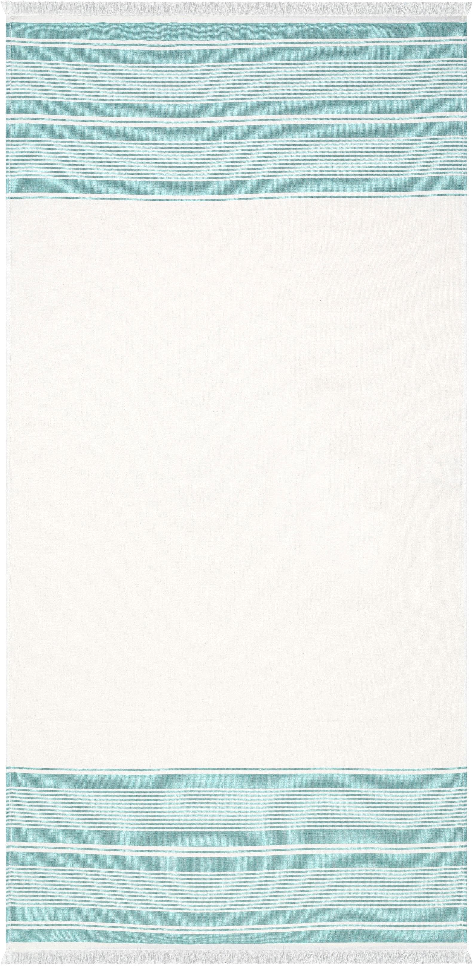 EGERIA Pestemal Strandtuch Grün mit Fransen