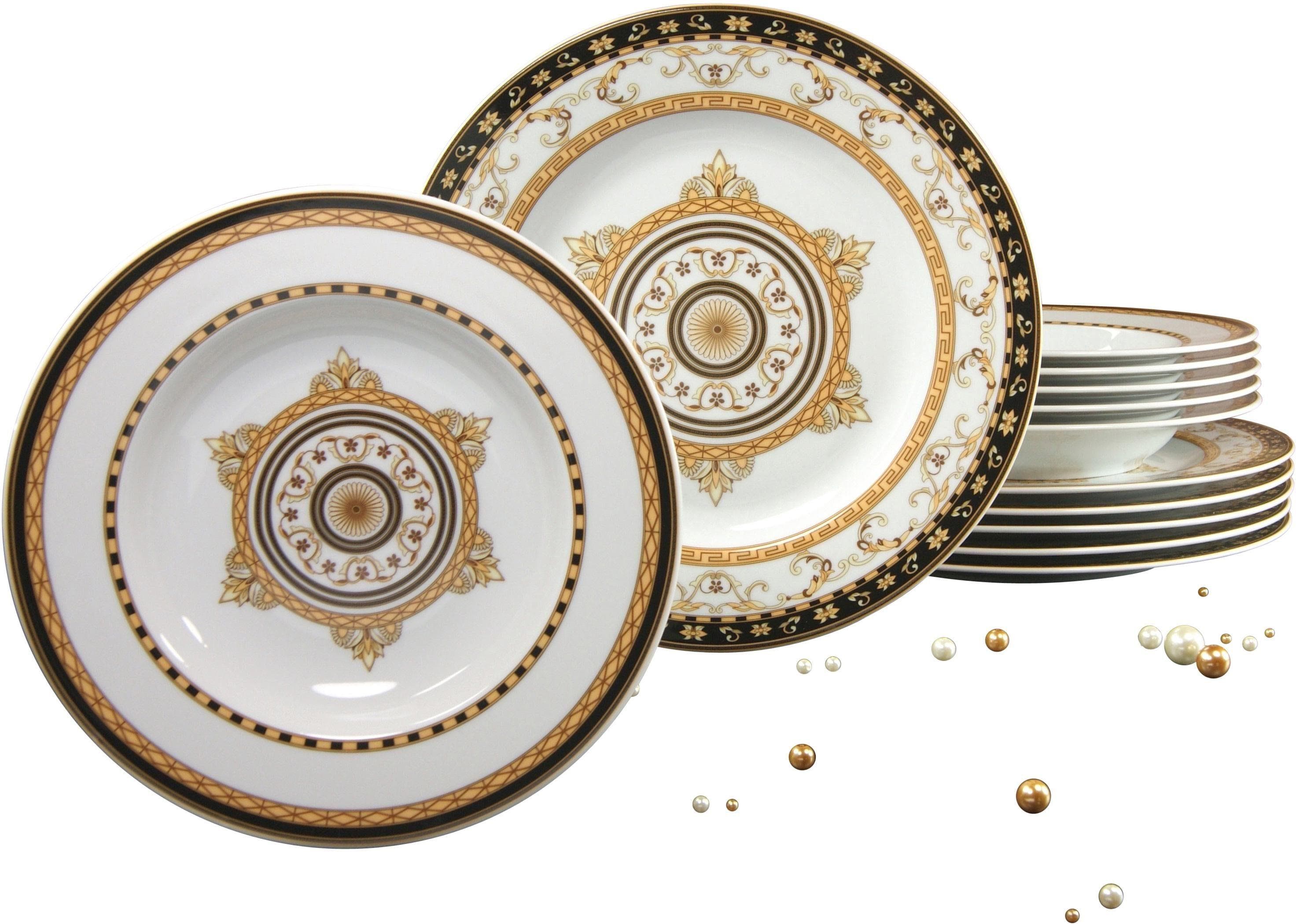 Creatable Tafelservice Majestosa 12-tlg. Weiß/Bunt Porzellan