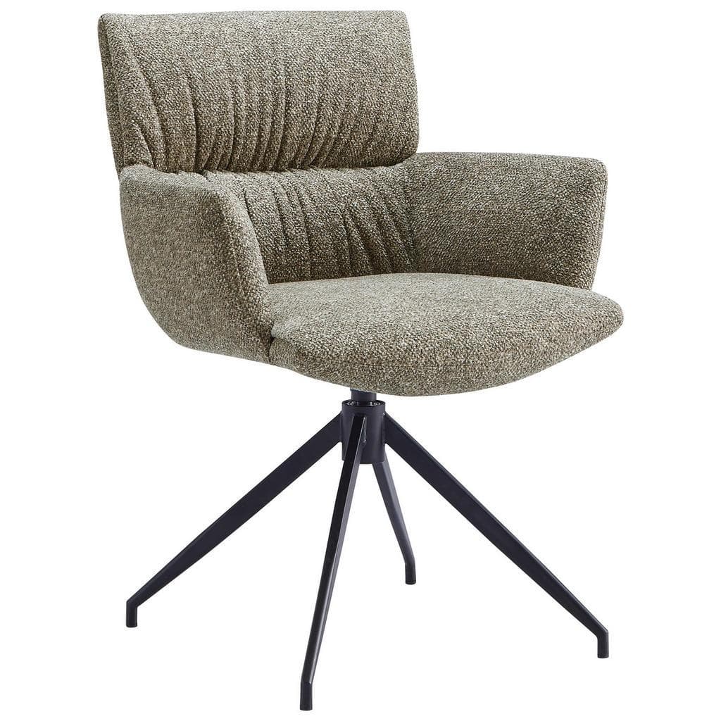 Dieter Knoll Armlehnstuhl Cappuccino Metall Textil Drehkreuz