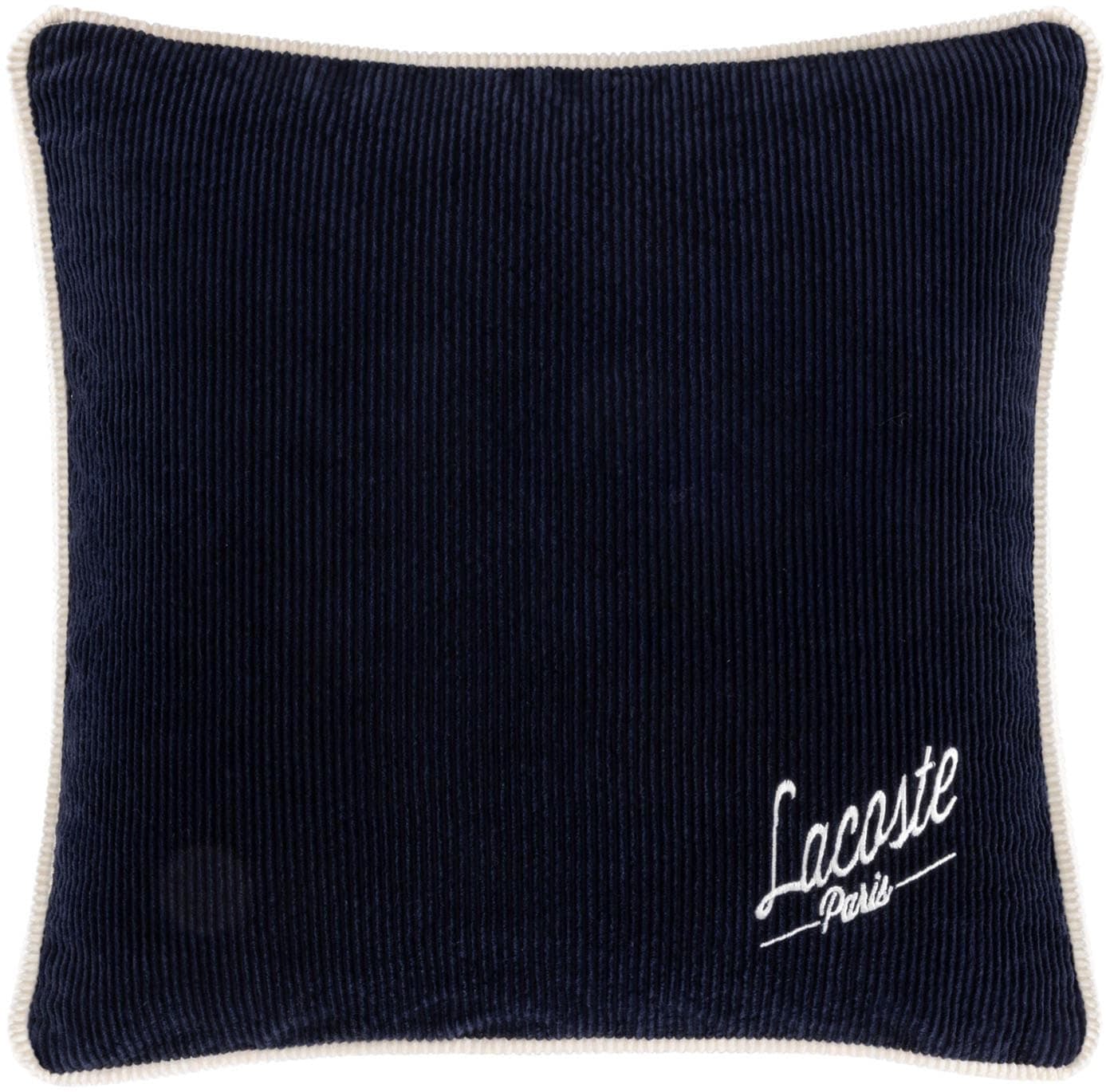 Lacoste Dekokissen L Velvet Marine 45x45cm Baumwolle