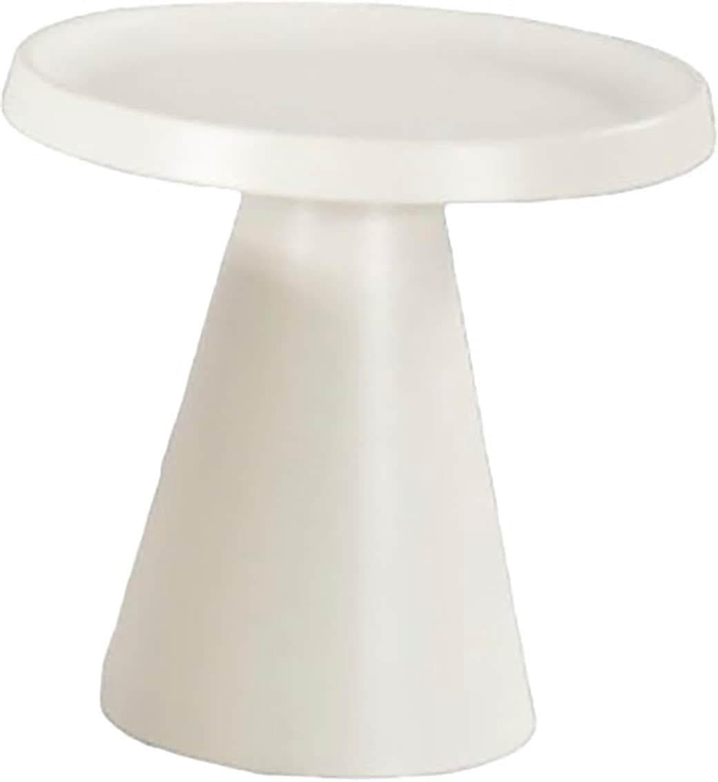 Couchtisch PAROLI Weiß Metall Rund Modern