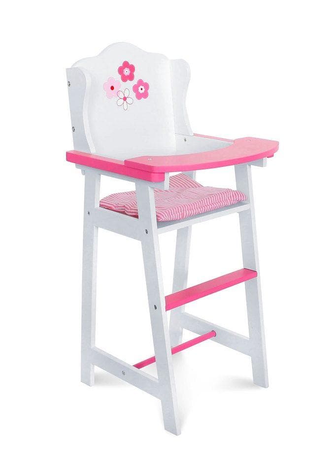 CHIC2000 Puppenhochstuhl Fiori Weiß/Rosa