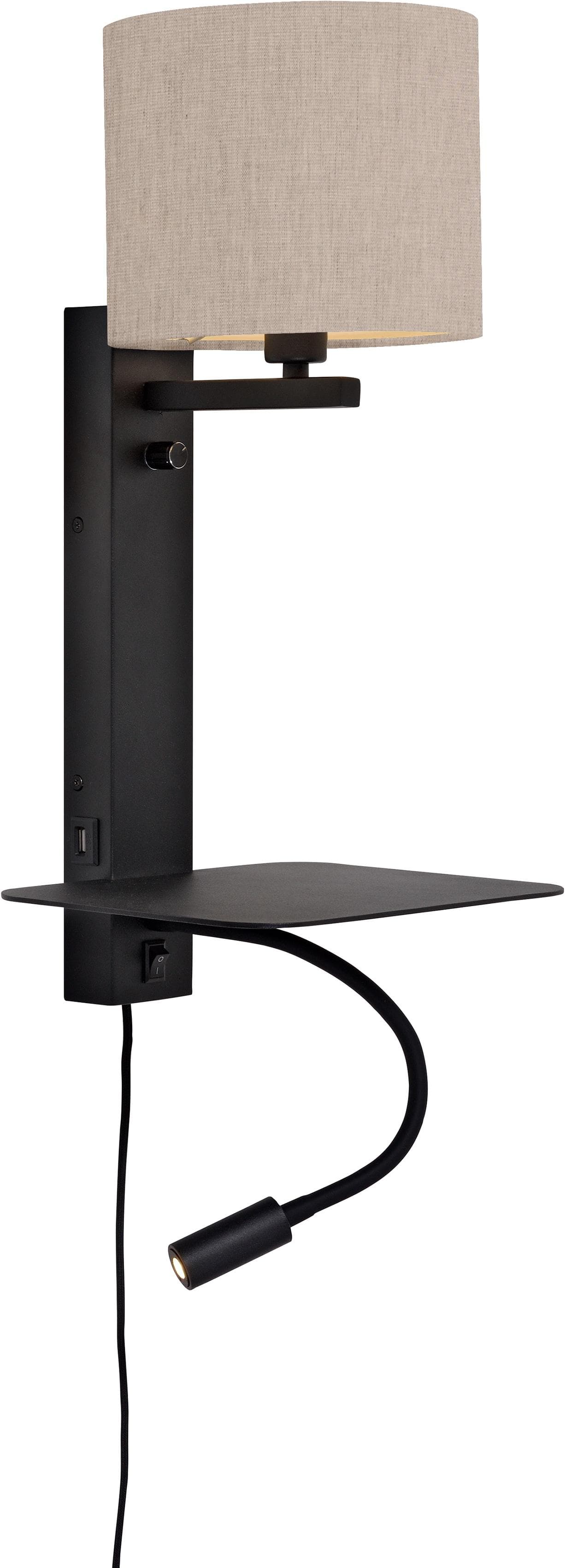 It's about RoMi Florence Leselampe 2fl Leinen Hell