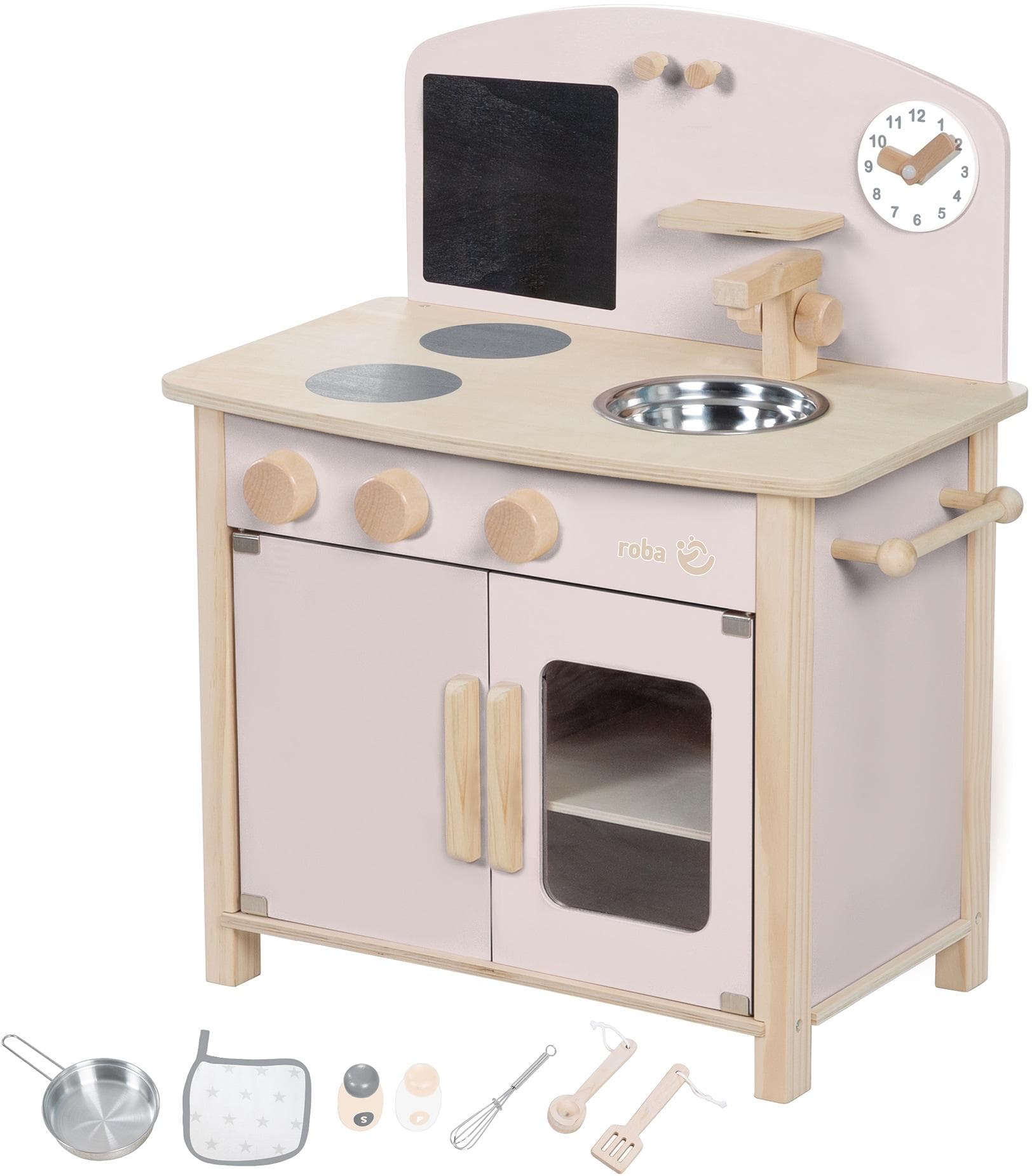 ROBA Spielküche rosa/natur mit Zubehör