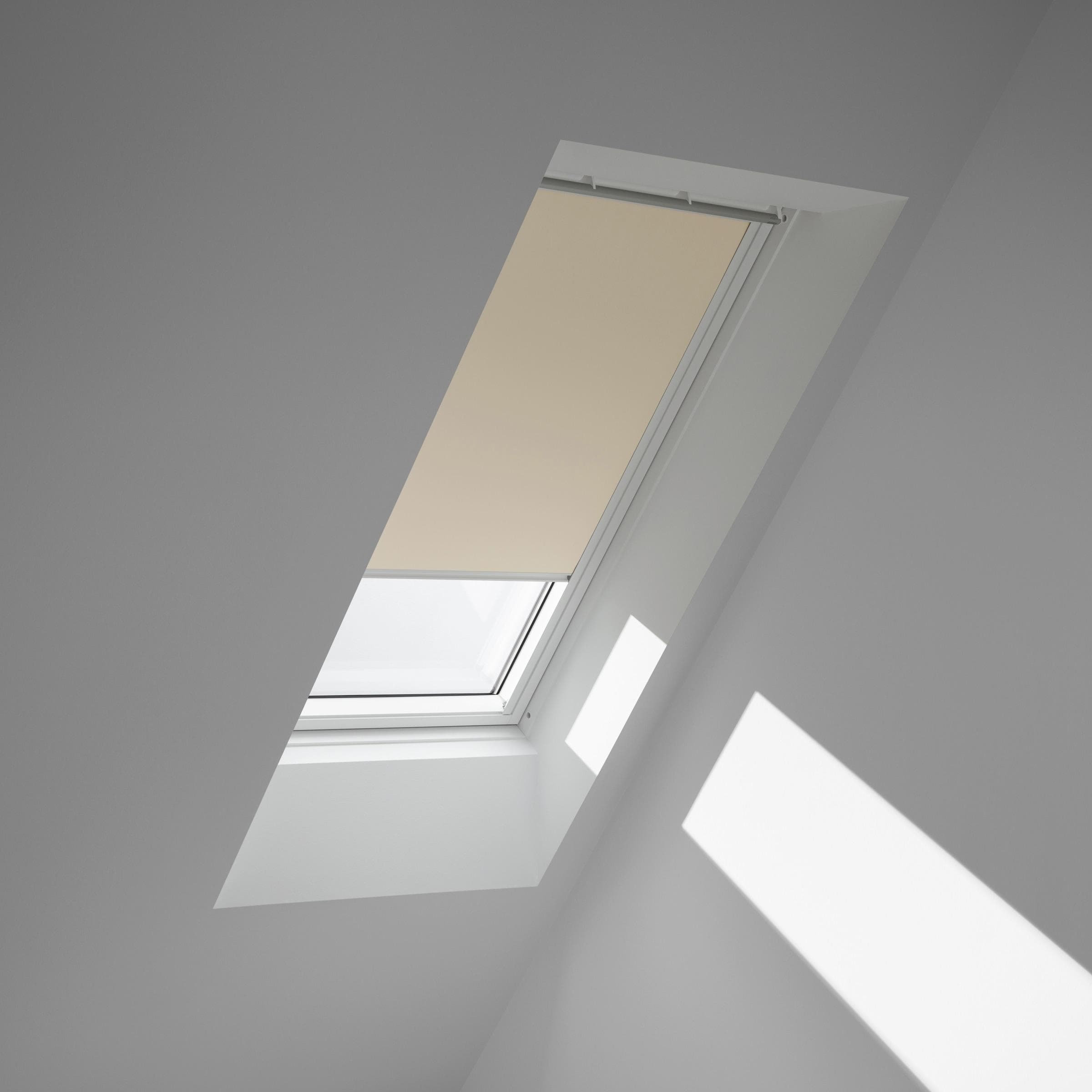 VELUX Verdunklungsrollo P10 Beige Weiß Aluminium Polyester