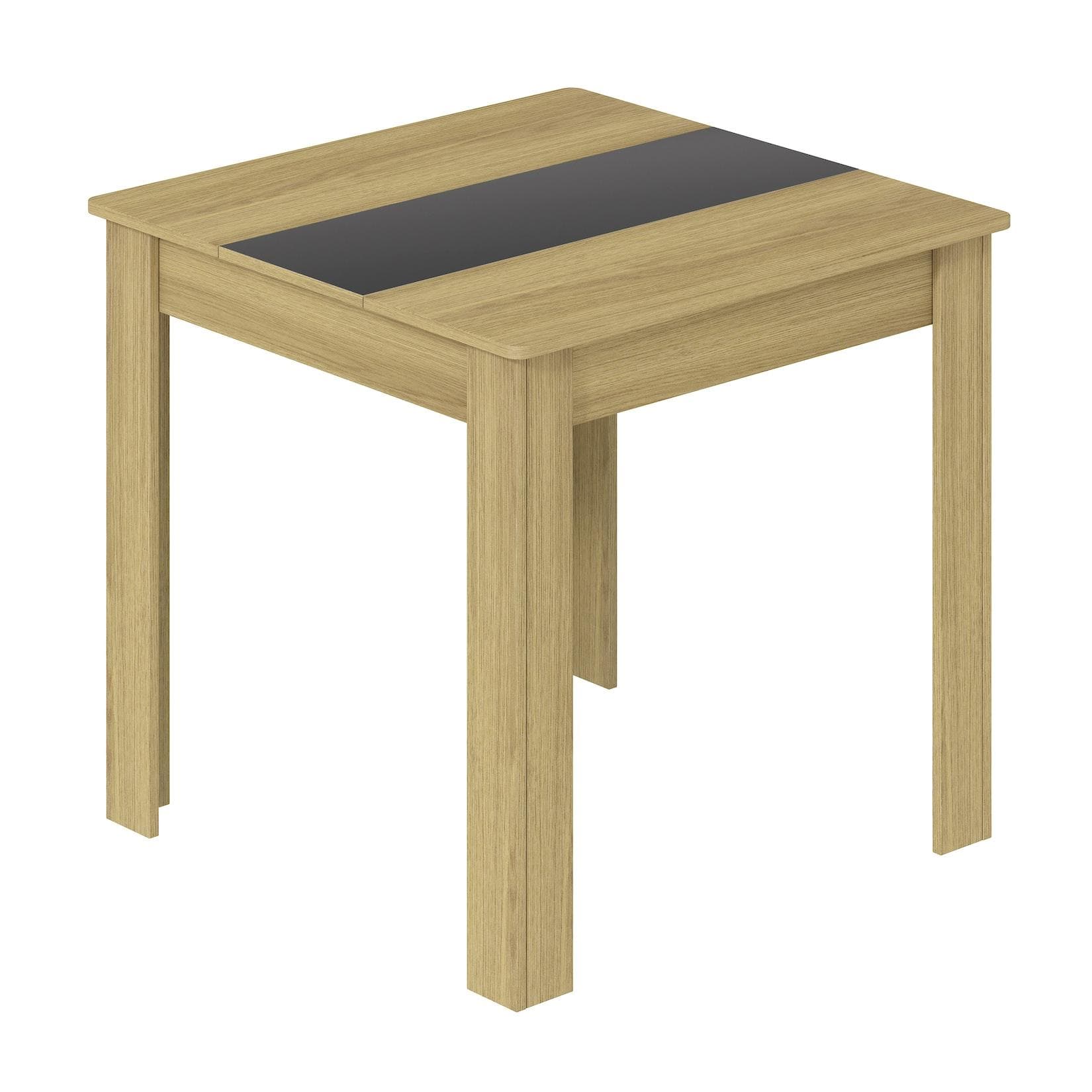 VCM Esstisch Küchentisch 80x80 cm Honig Eiche Anthrazit