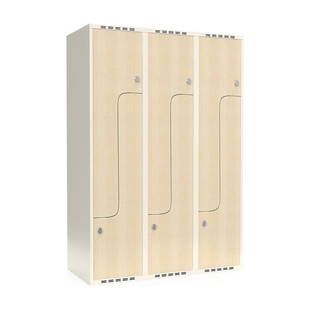 Kaiserkraft Z-Spind Fydor Garderobenschrank HPL weiß/Birke