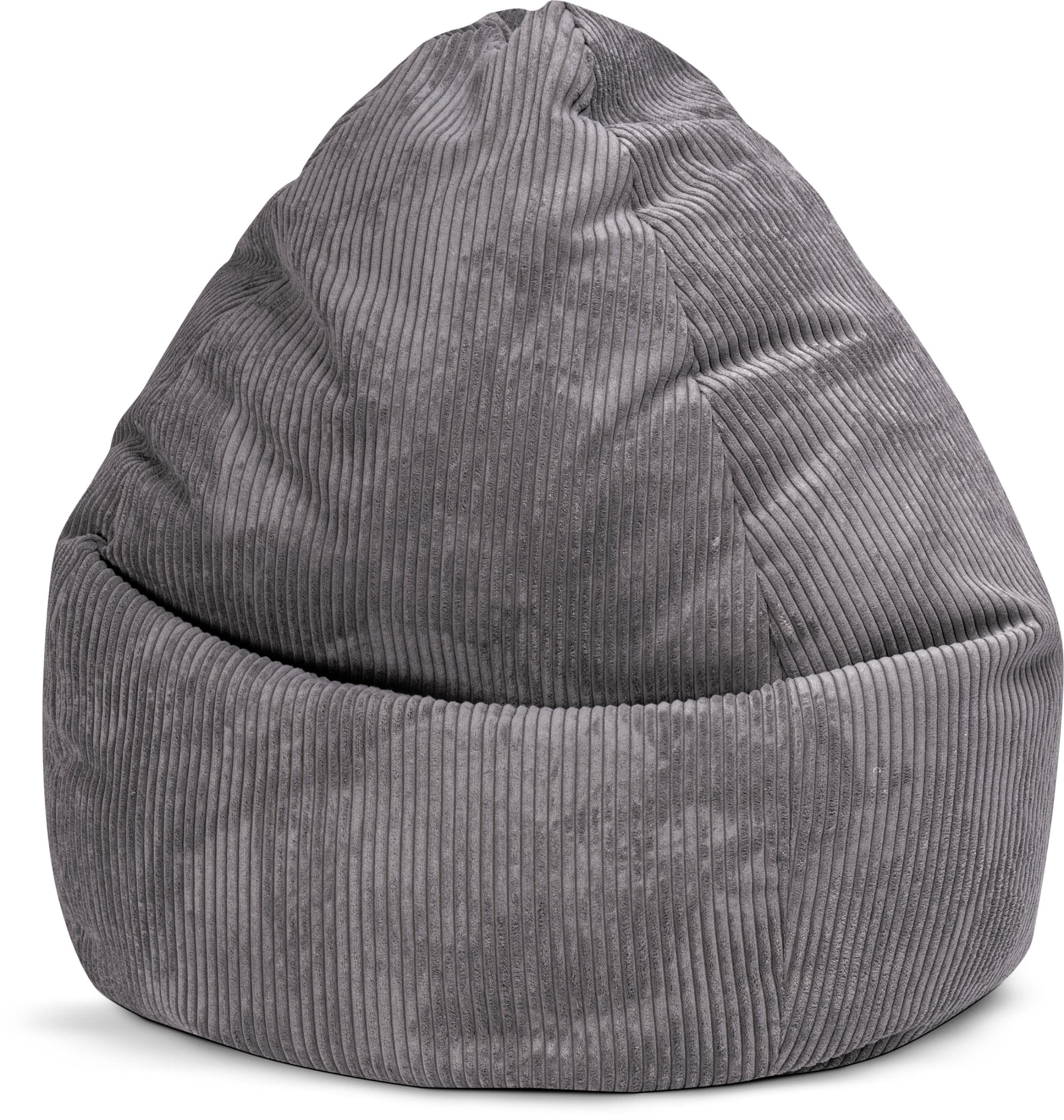 Sitting Point Sitzsack BeanBag Shara XXL 300L Cord-Optik Anthrazit