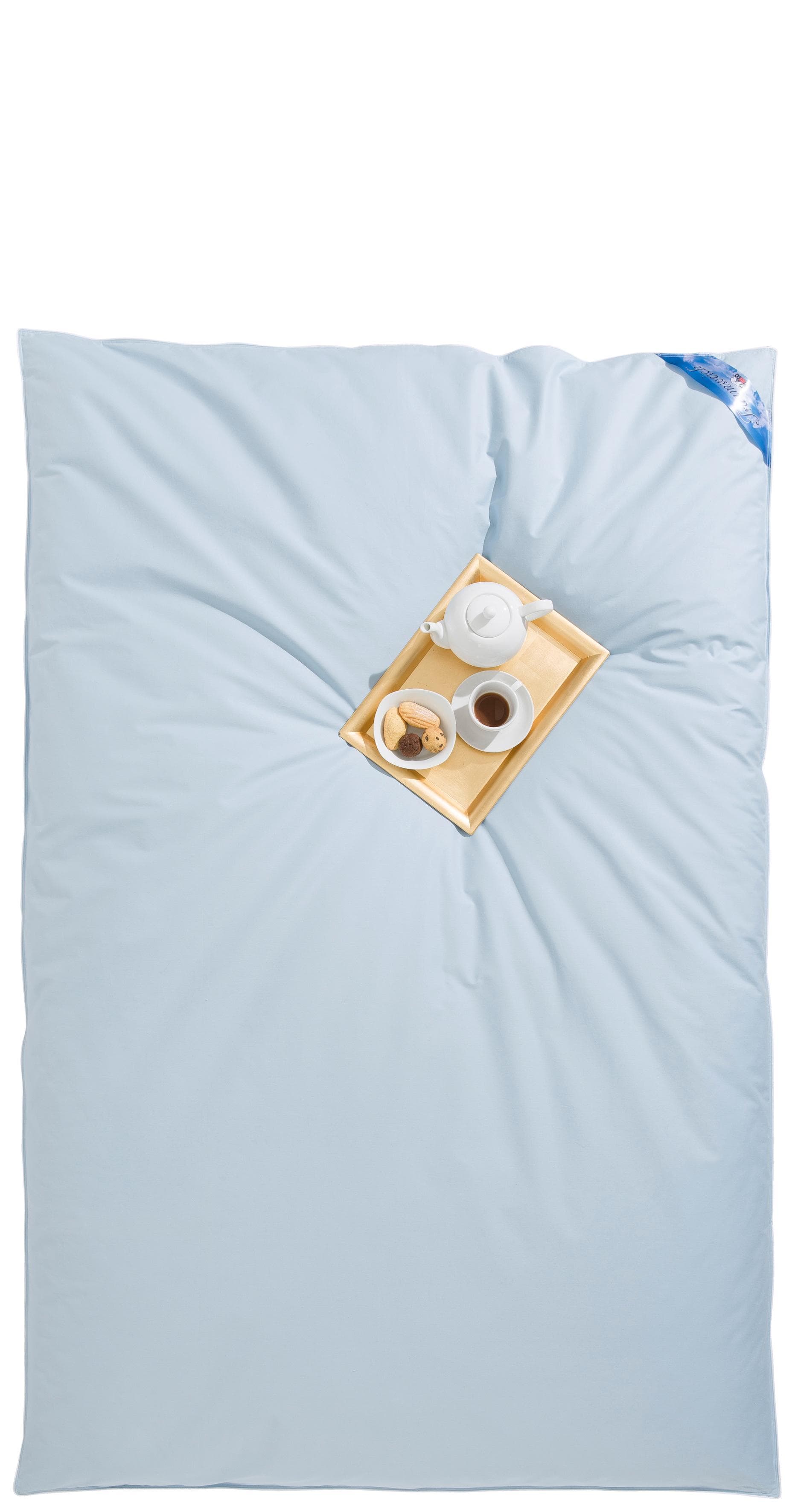 Ribeco Leon Ballonbettdecke Extrawarm Saphirblau Feder Daunen