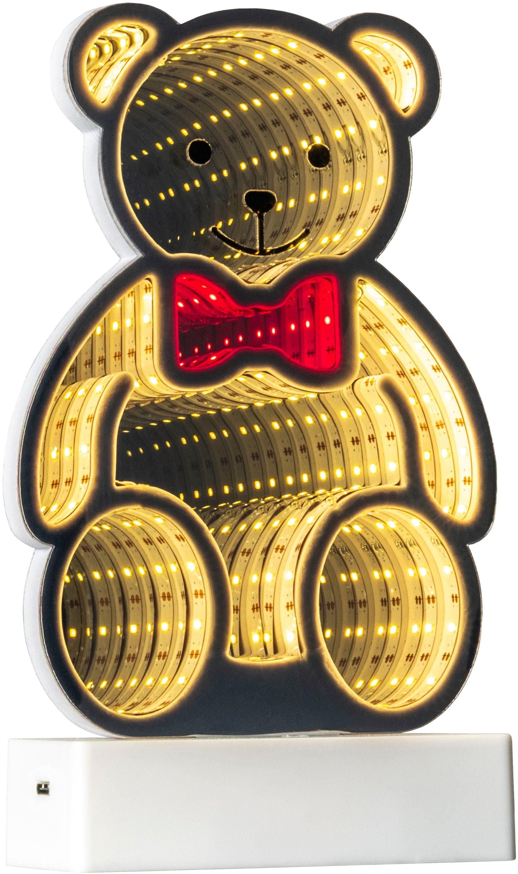 My Home LED Dekofigur Evaya, Warmweiß, Infinity Effekt, Weihnachtsdeko für Innen