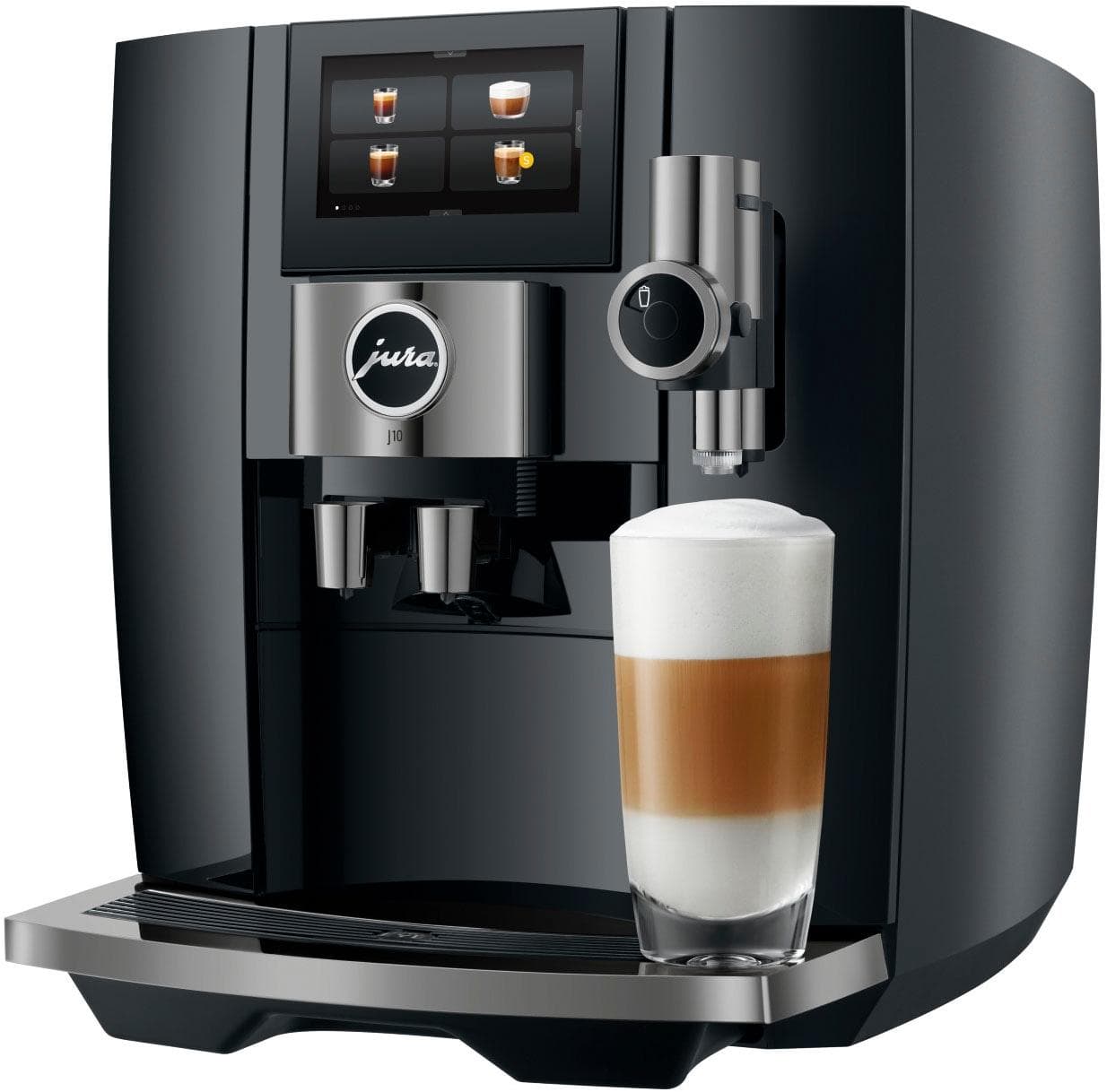 JURA Kaffeevollautomat J10 Piano Black mit Cold Brew