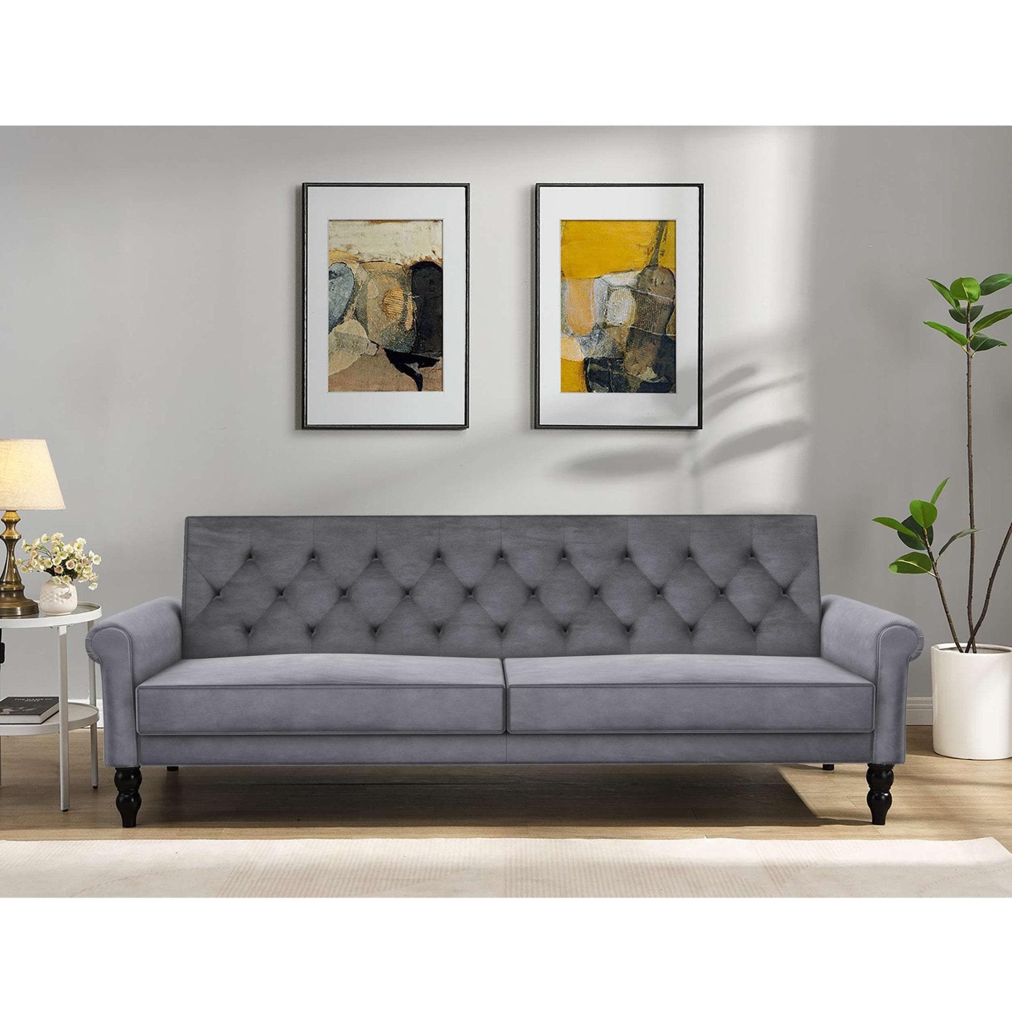 DOREL HOME Schlafsofa Tyne Anthrazit mit Ausziehfunktion