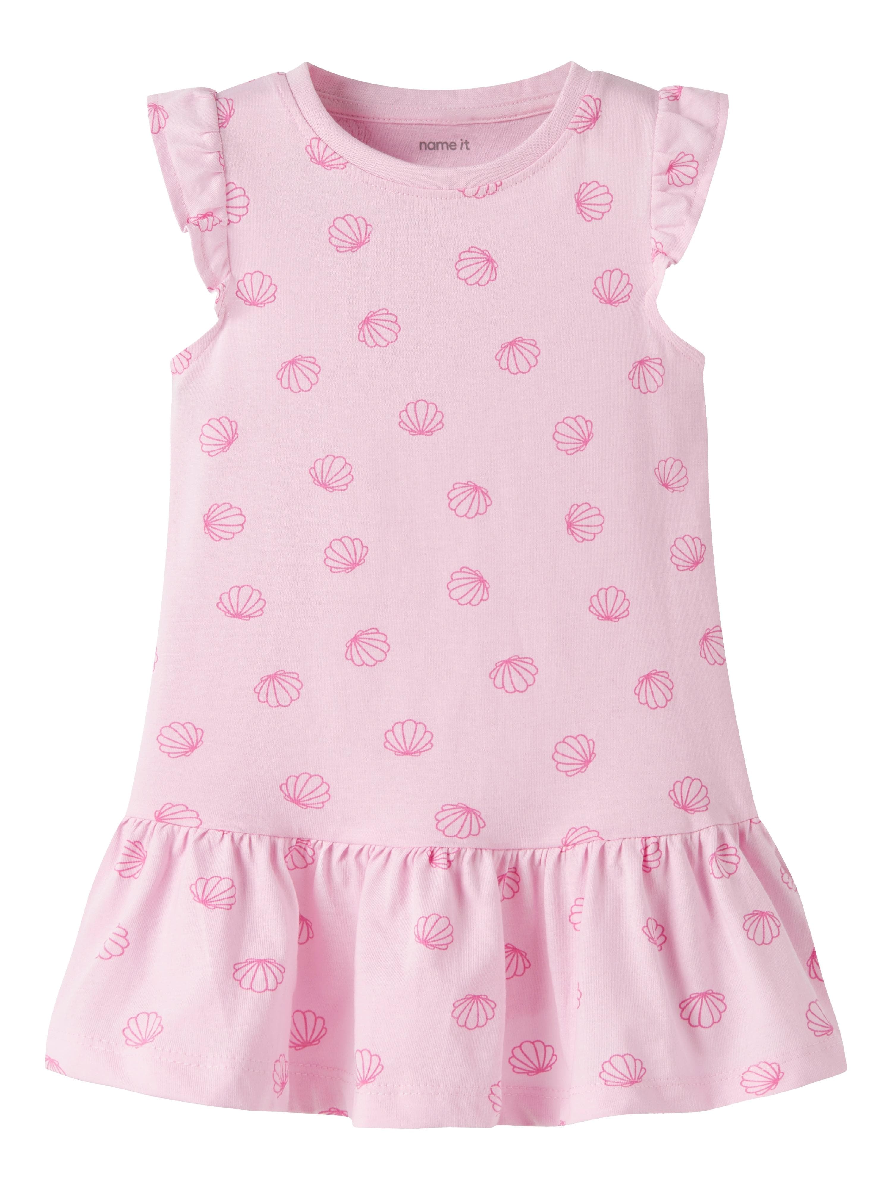 Name It Minikleid Mädchen Rosa Sea Shells Print Jersey