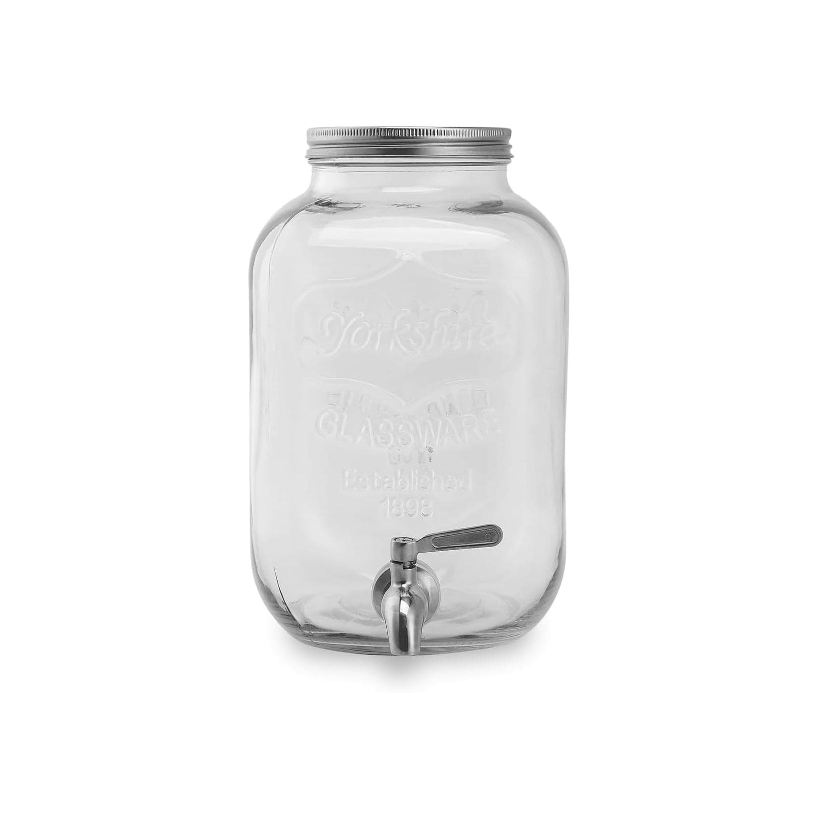 ECHTWERK Getränkespender 5L Glas Silber