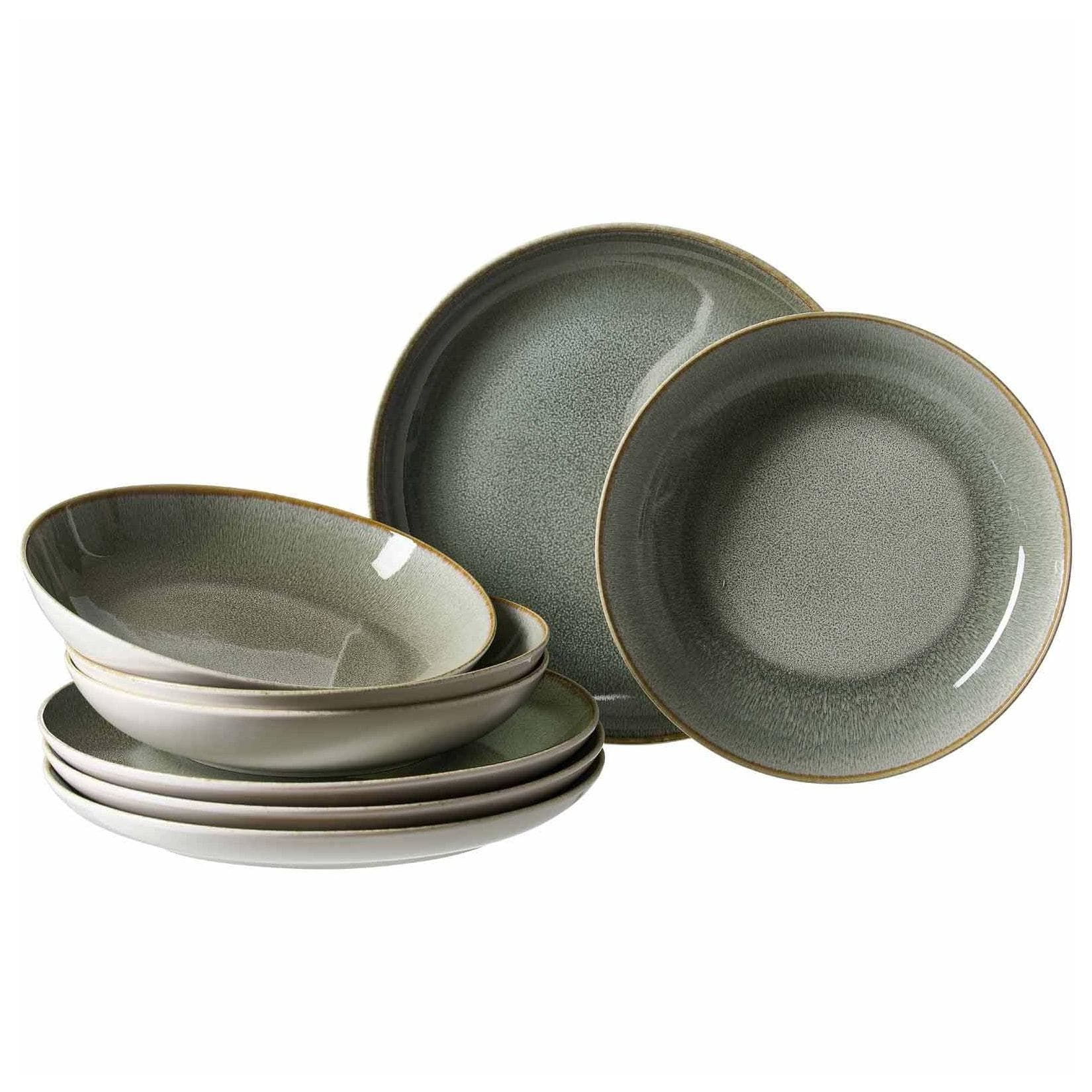 Ritzenhoff & Breker Tafelservice Giada 8er Set Graugrün Braun