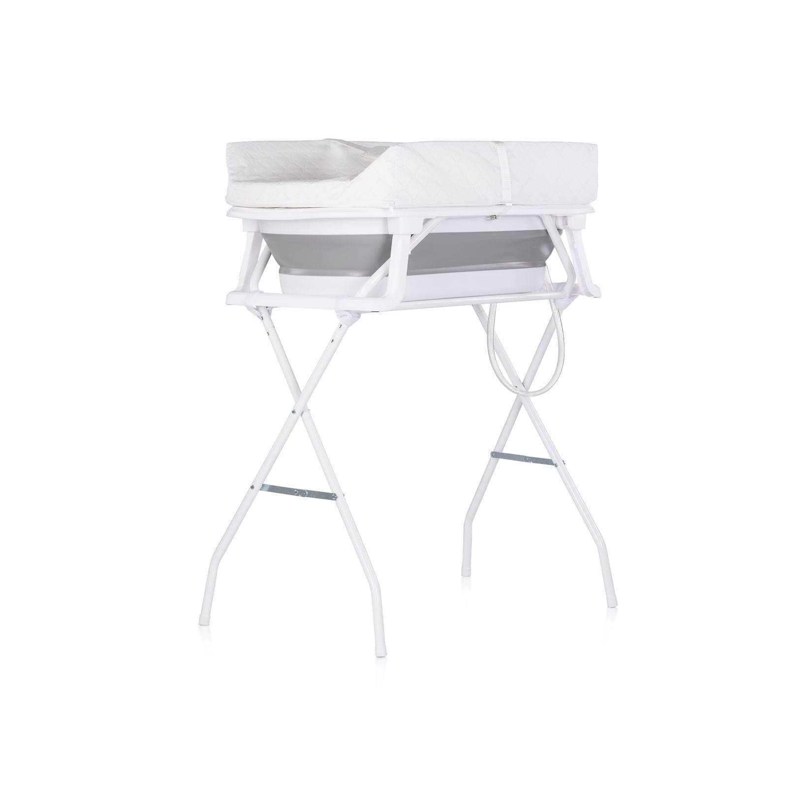 Chipolino Babywanne 2-in-1 mit Wickeltisch und Ständer grau