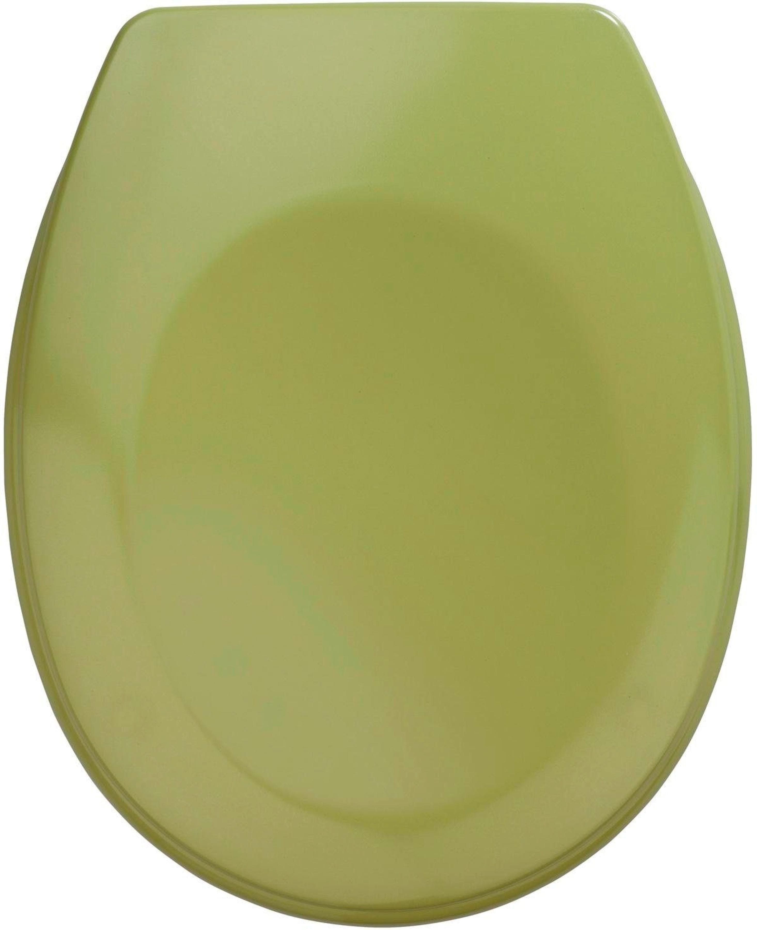 WENKO WC-Sitz Bergamo Grün Duroplast Edelstahl