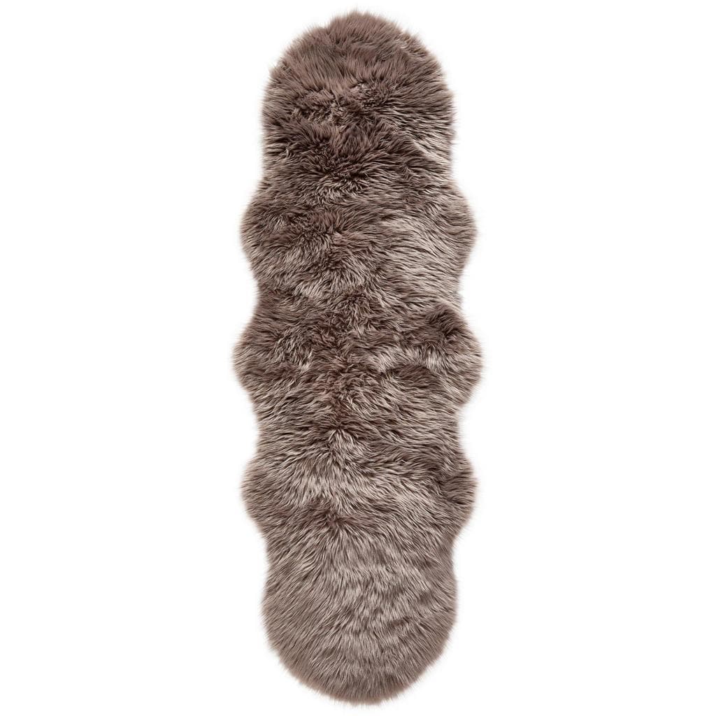 Novel Kunstfell Sarah Double Teppich Taupe Tierform