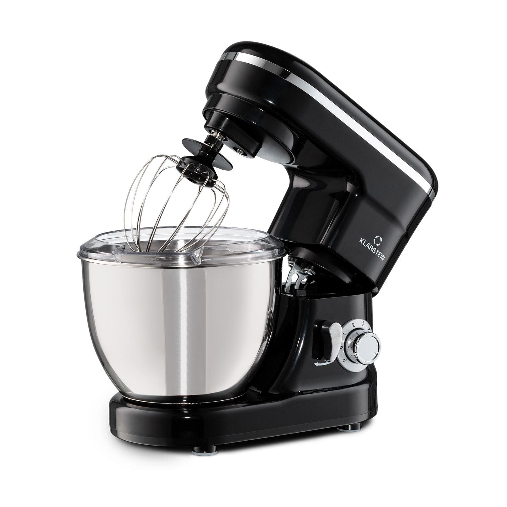 Klarstein Bella Mini Rührmaschine 1200 W 6 Stufen 4 Liter Edelstahl
