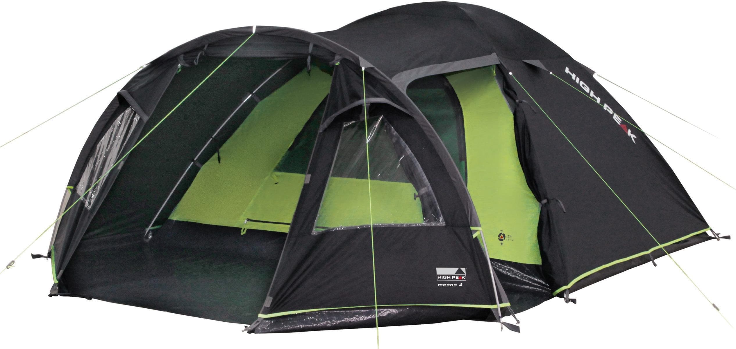 High Peak Kuppelzelt Mesos 4 Dunkelgrau Grün 4 Personen