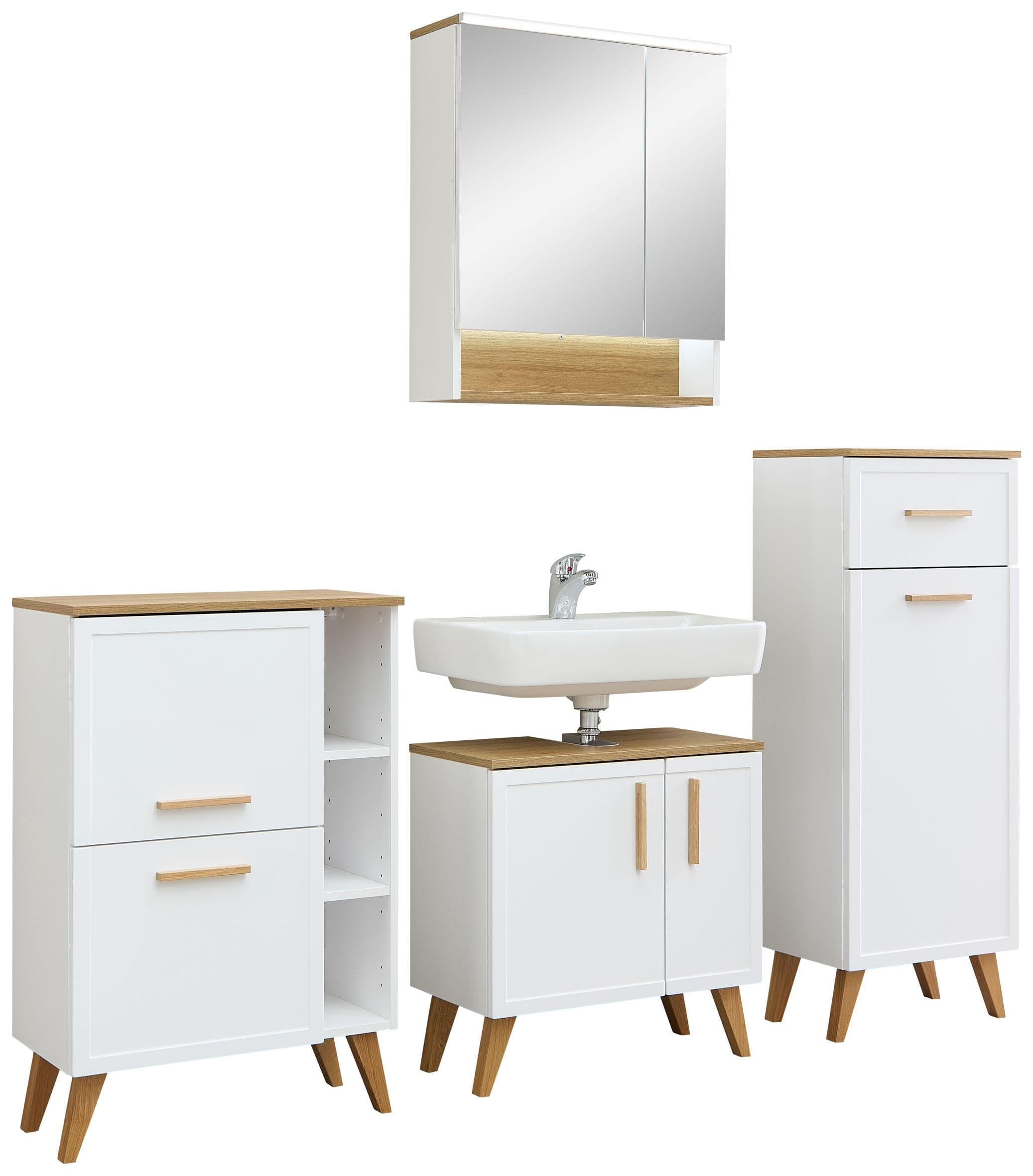 Badmöbel-Set SAPHIR 5-teilig mit Soft-Close und LED