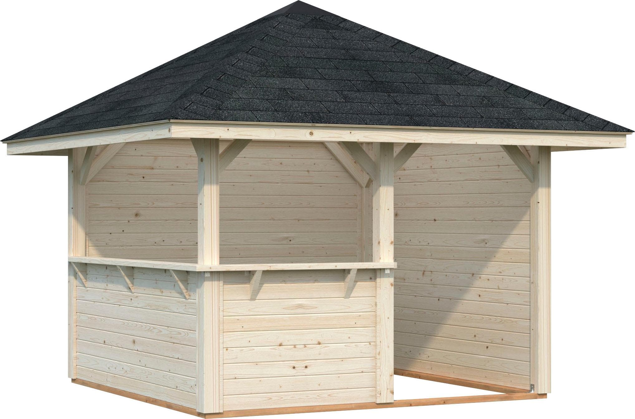 PALMAKO Holzpavillon Bianca 8,3 m² Set 3 transparent