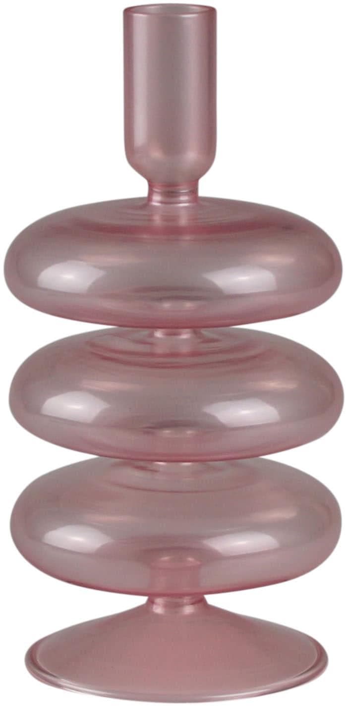 AM Design Kerzenständer Rosé Glas