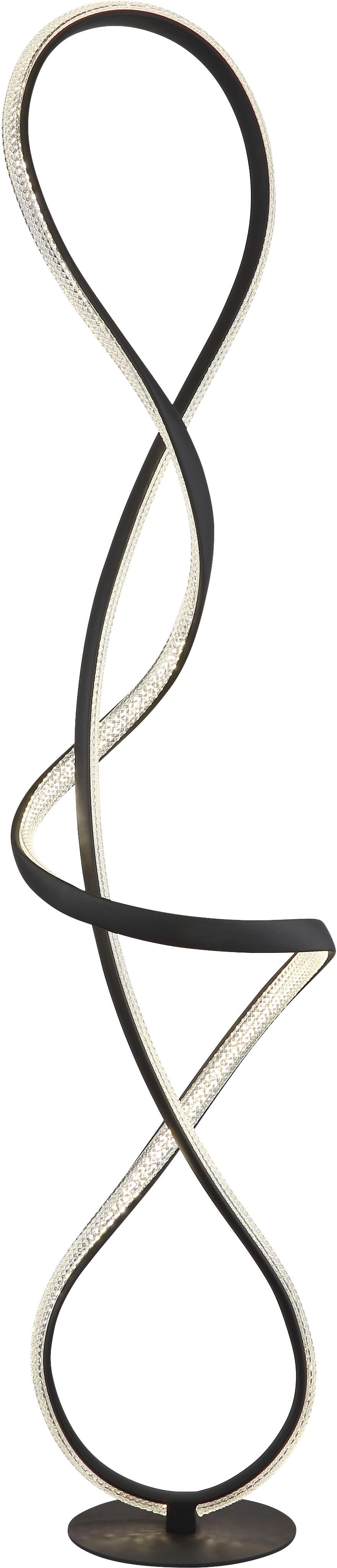 GLOBO LIGHTING Stehlampe SWIRL schwarz matt Design