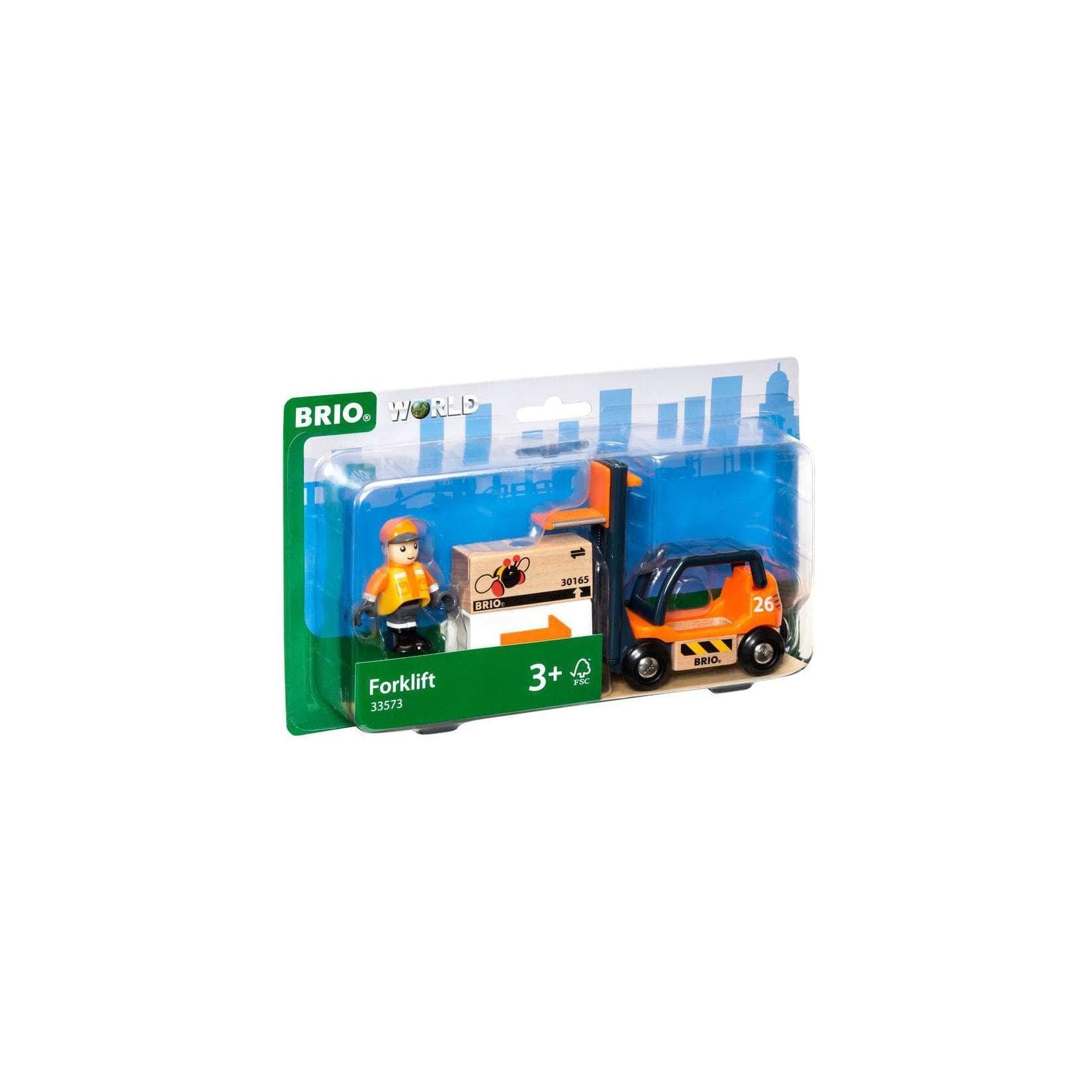 BRIO® Spielzeugeisenbahn-Lokomotive Gabelstapler 4 Teile 33573