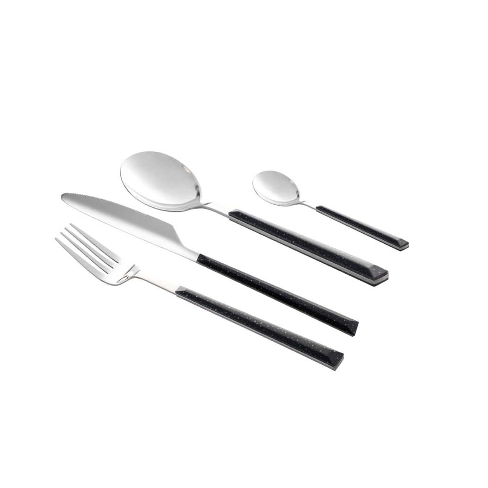neuetischkultur Besteck-Set 24-tlg. Marble Black Edelstahl