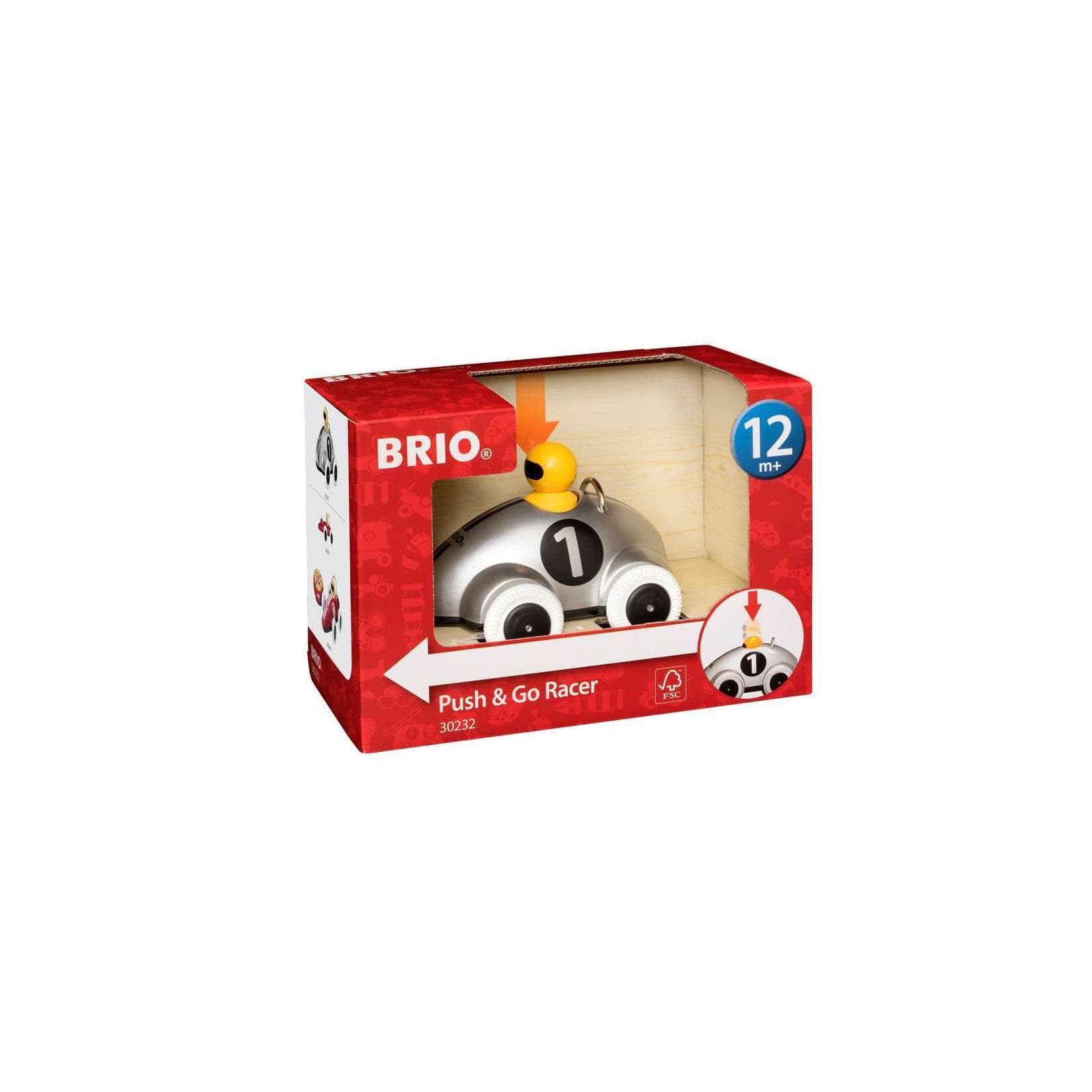 BRIO Push & Go Rennwagen Silber Edition Spielzeug