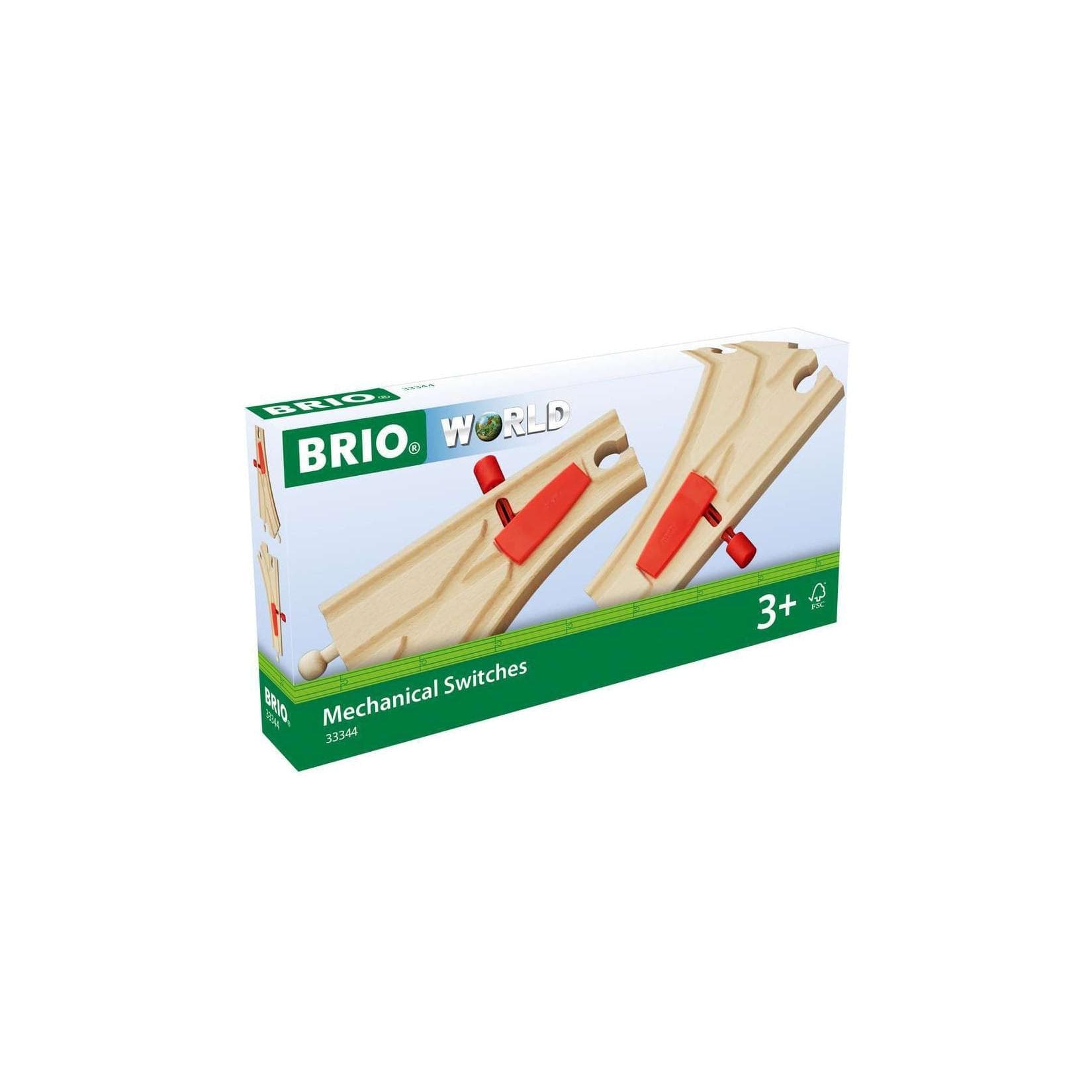 BRIO® Weiche Mechanisches Weichenpaar Buchenholz