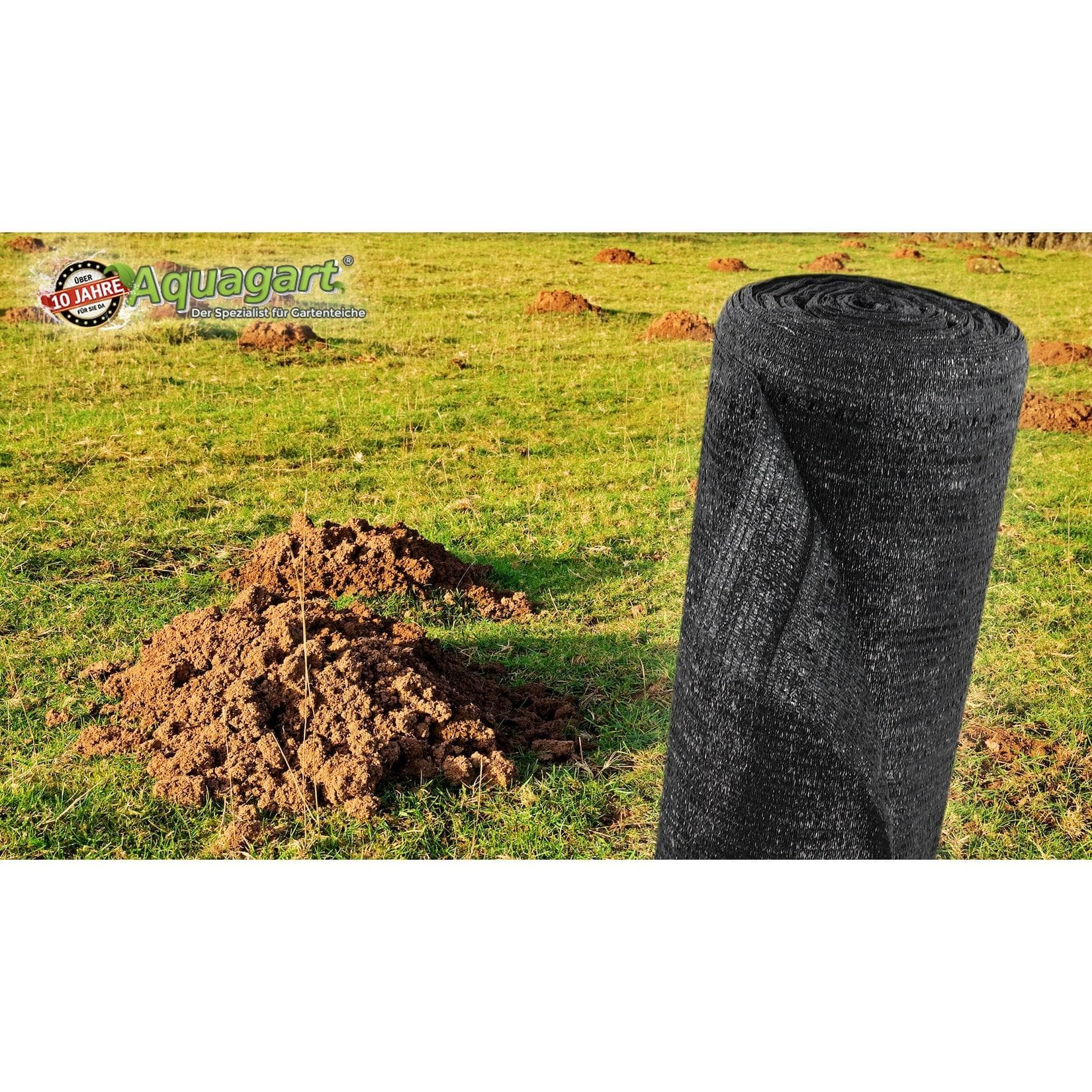 Aquagart Maulwurfnetz 48m² HDPE Rasenschutz 2m breit